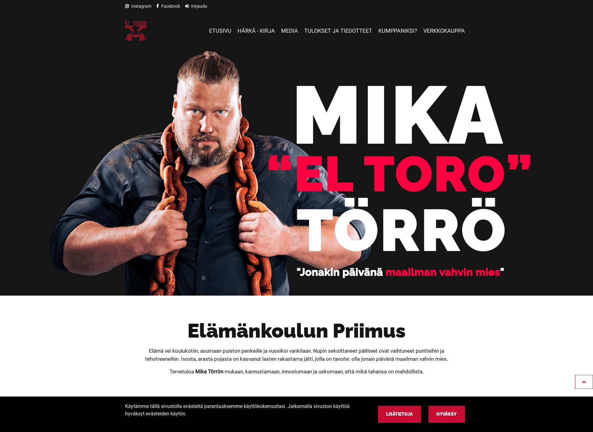 Skärmdump för mikatorro.fi