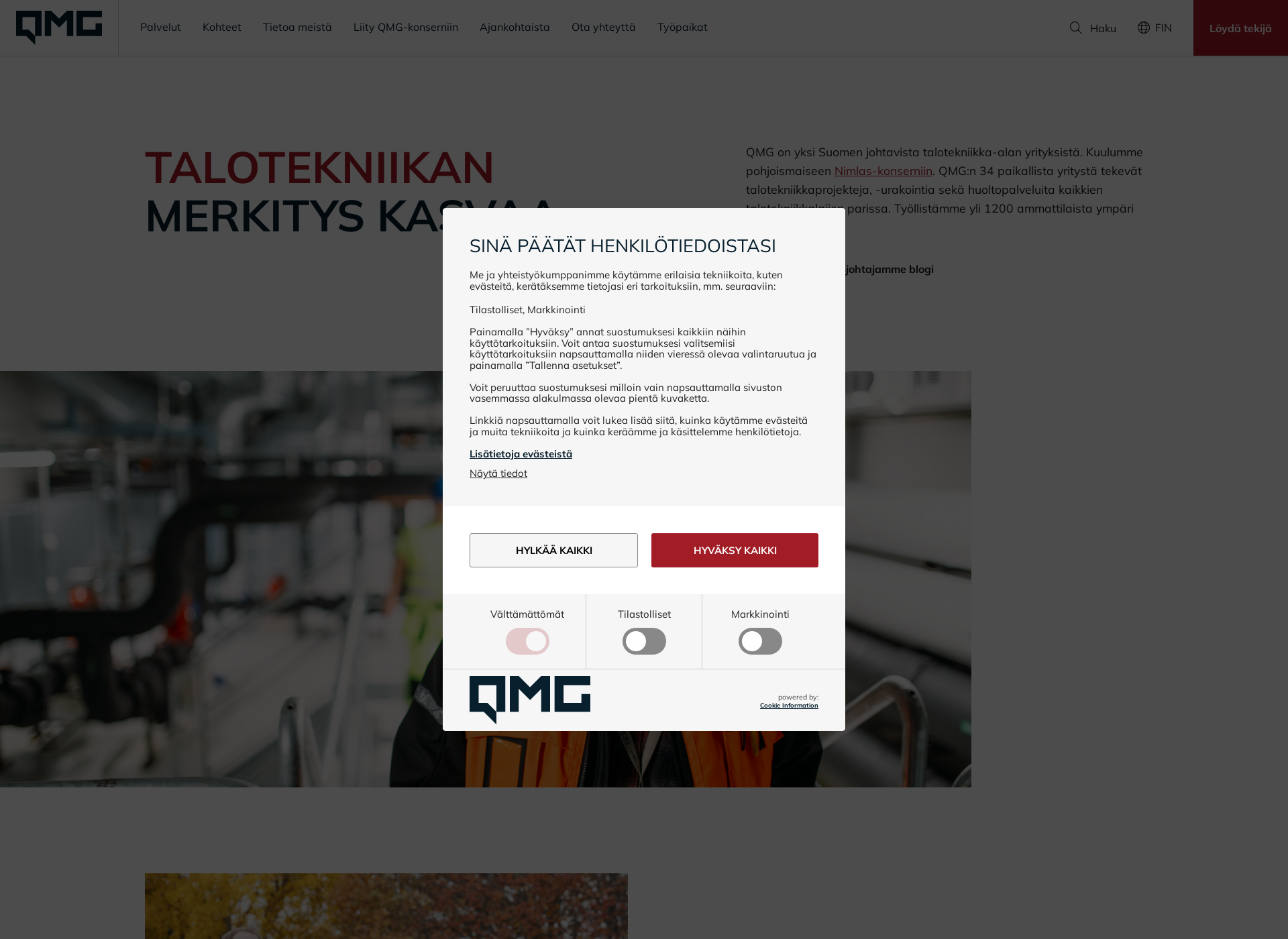 Skärmdump för mikenti.fi