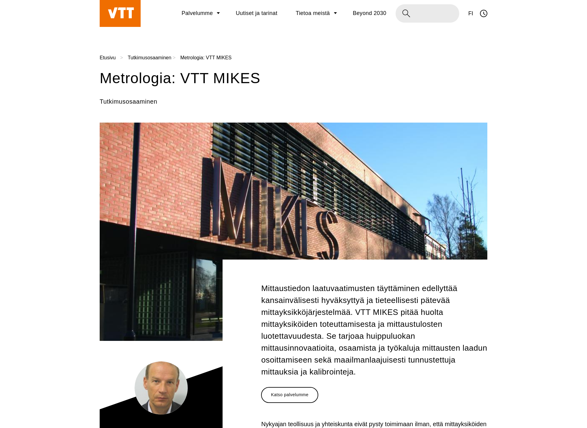 Skärmdump för mikes.fi