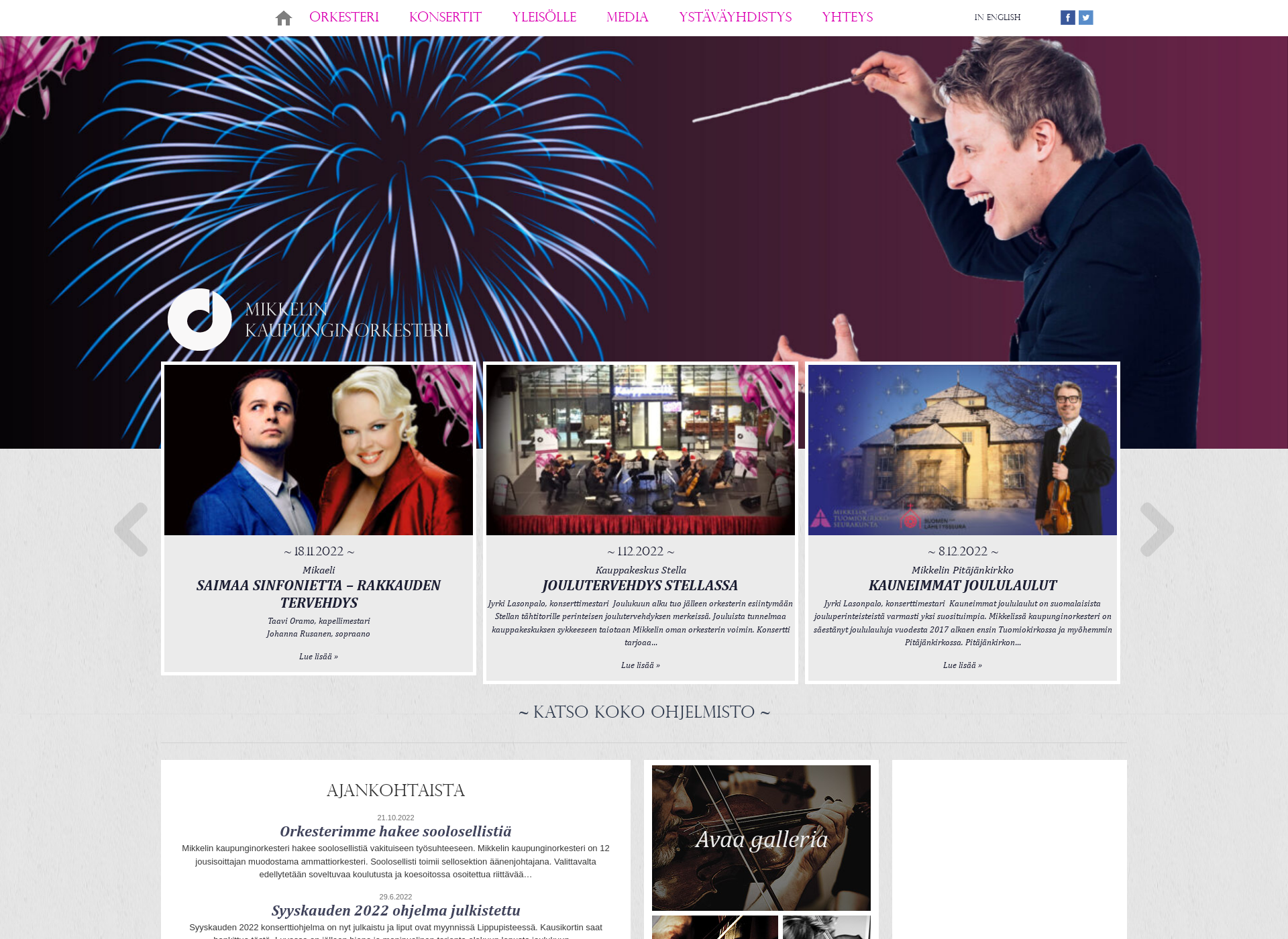 Screenshot for mikkelinkaupunginorkesteri.fi