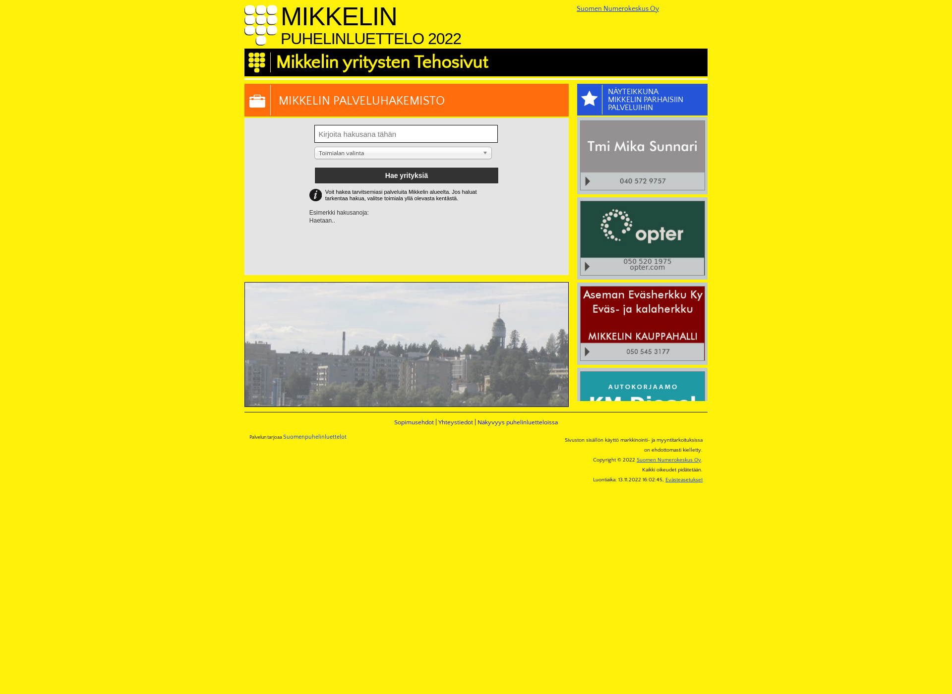 Screenshot for mikkelinpuhelinluettelo.fi
