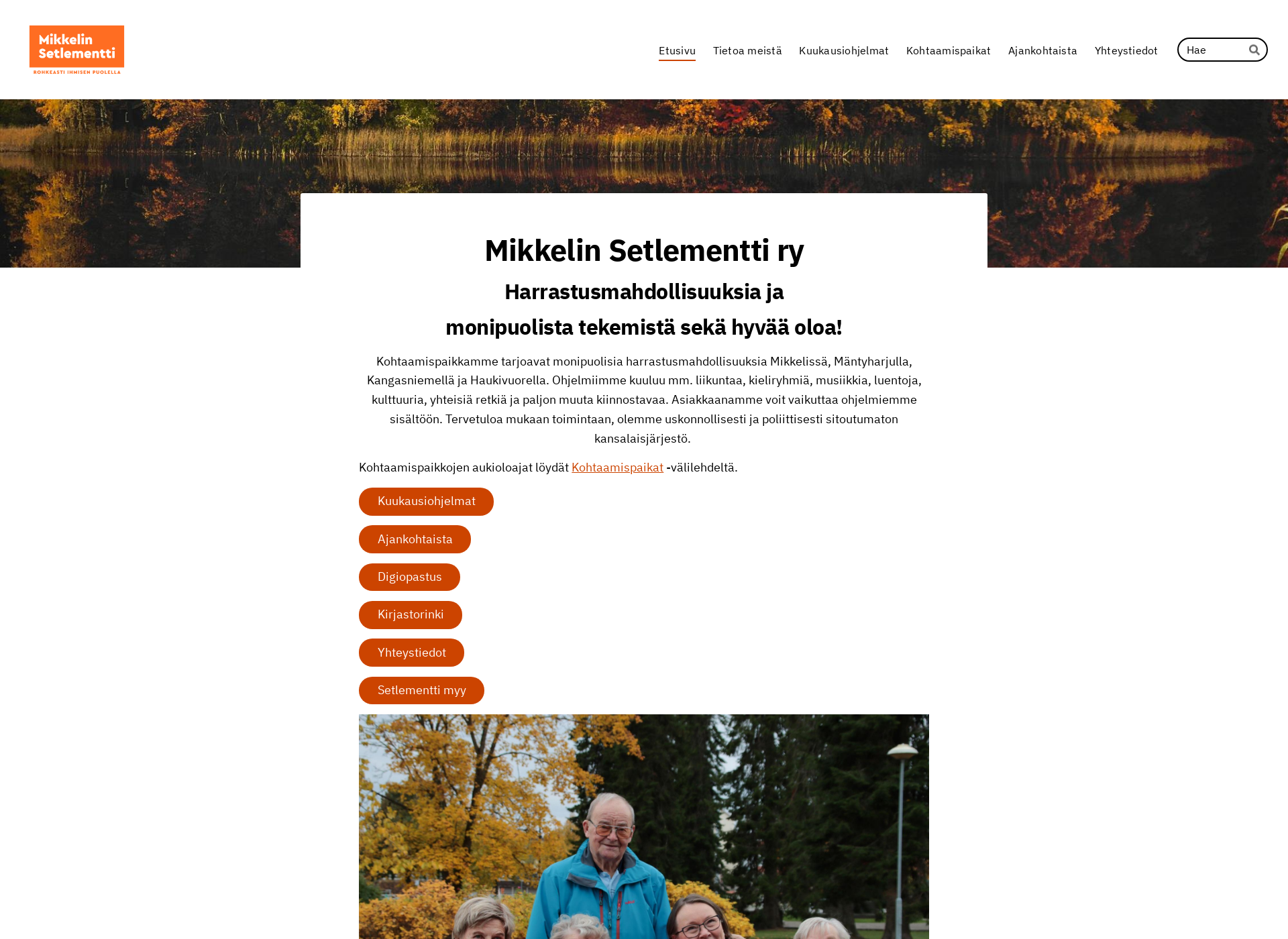 Screenshot for mikkelinsetlementti.fi