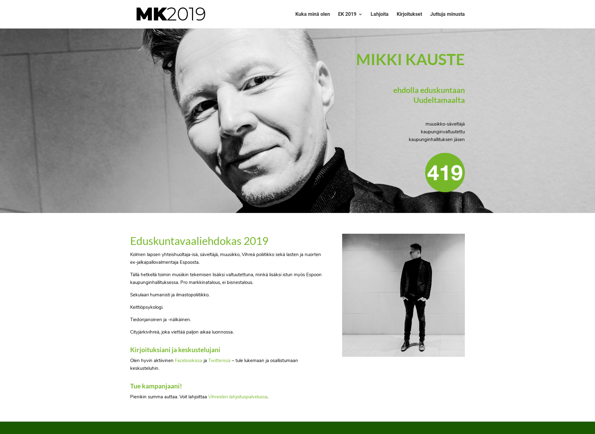 Screenshot for mikkikauste.fi