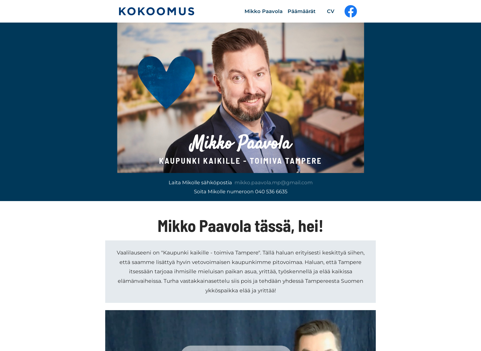 Screenshot for mikkopaavola.fi