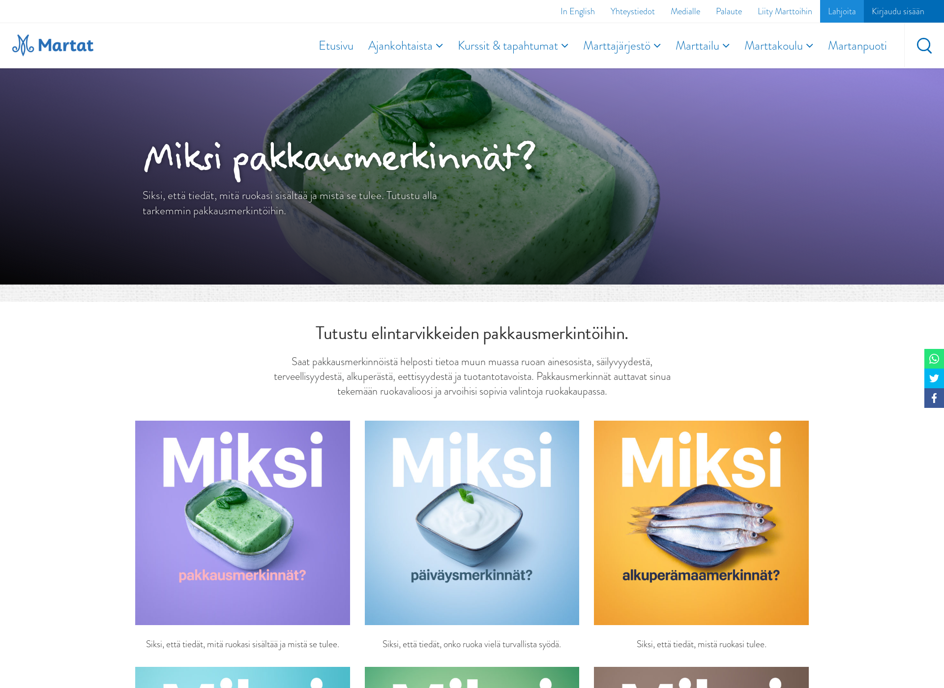 Skärmdump för miksipakkausmerkinnat.fi