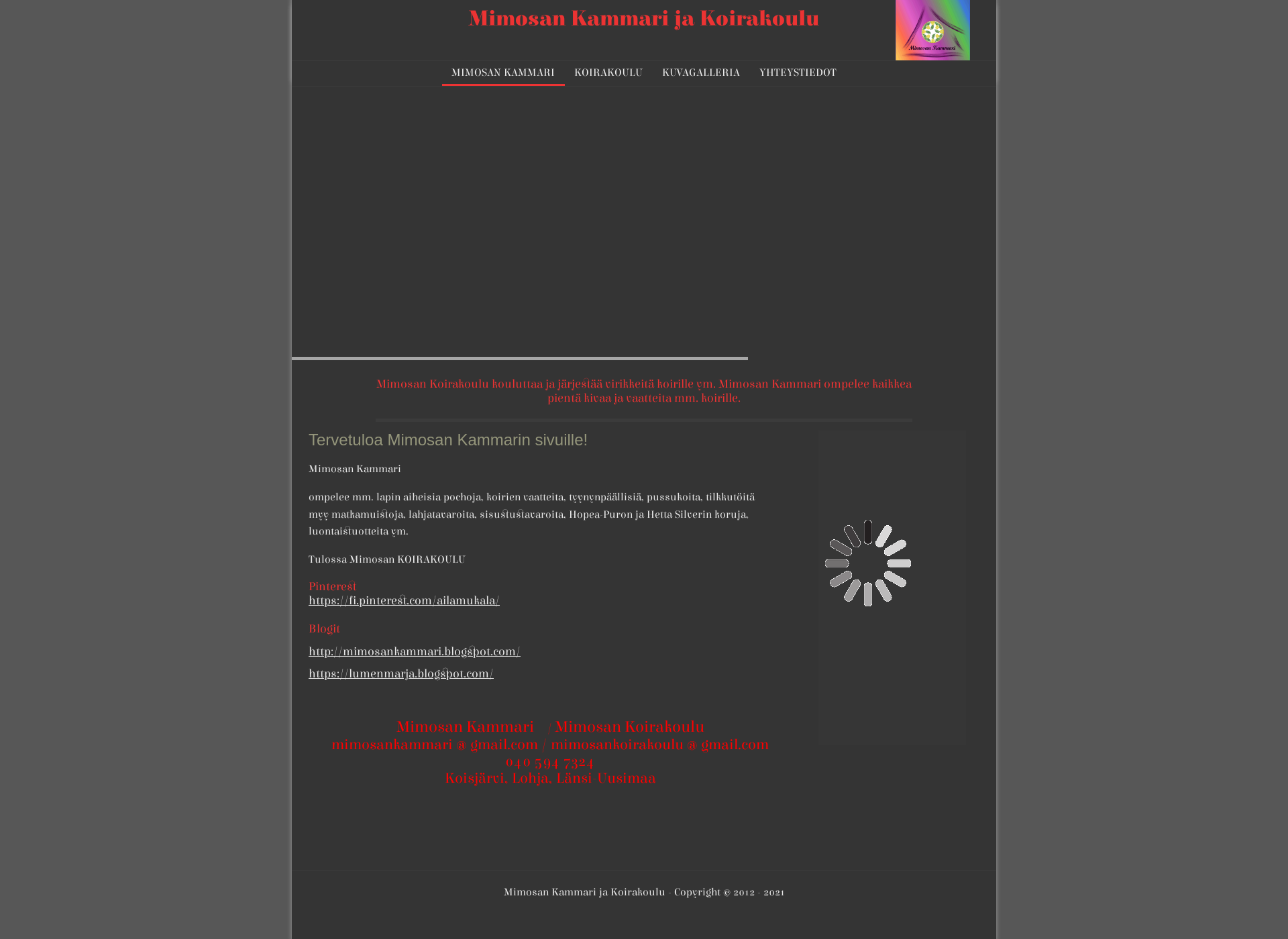 Screenshot for mimosankammari.fi