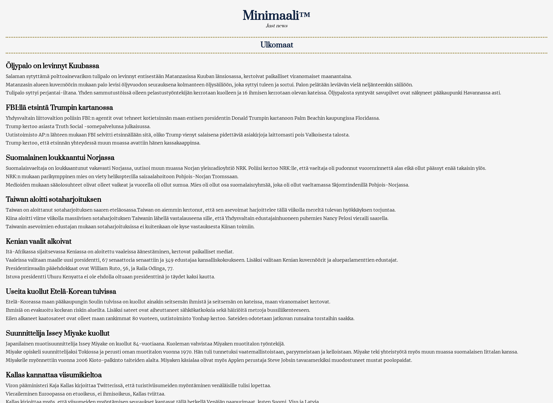 Screenshot for minimaali.fi