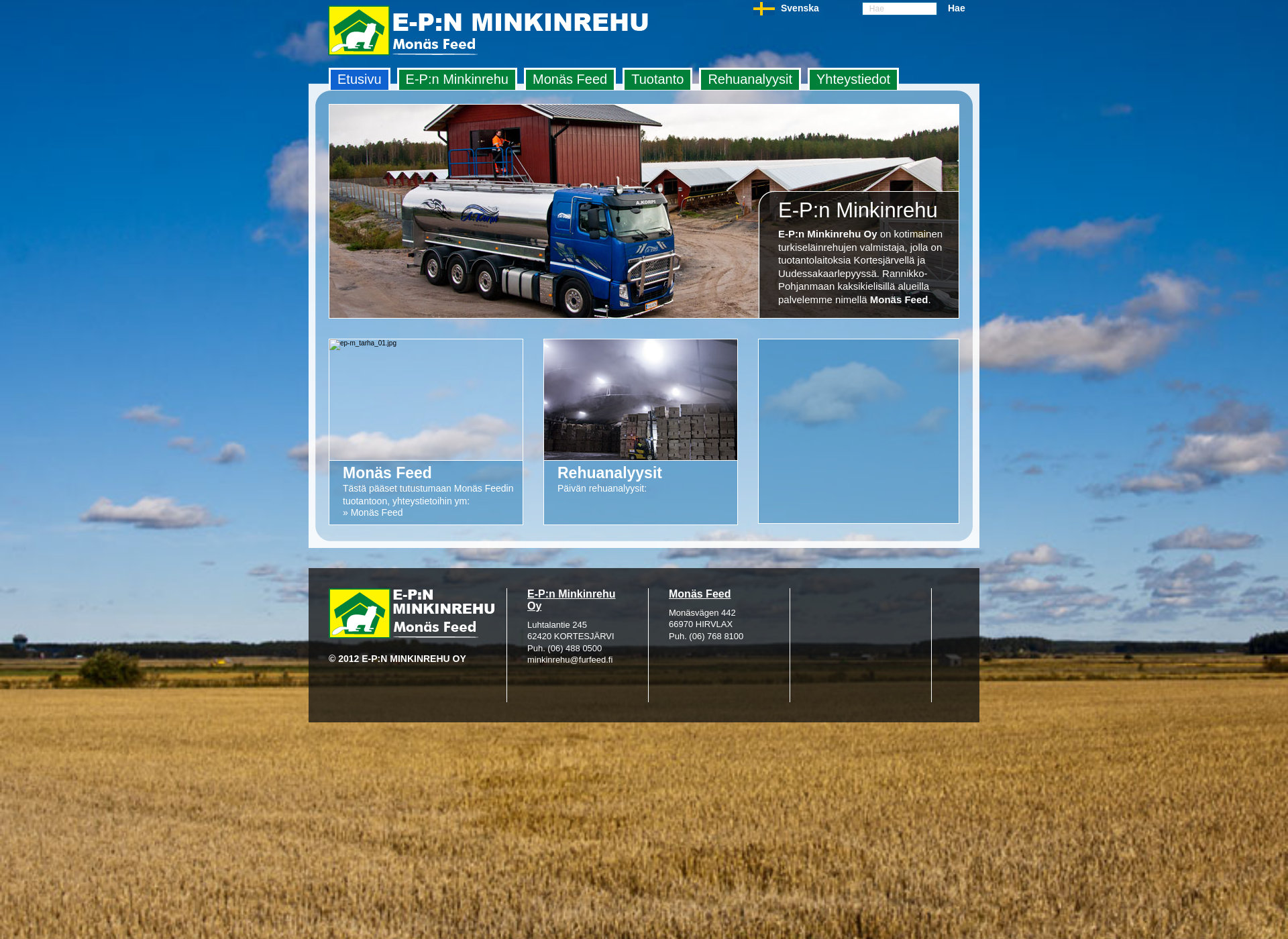 Screenshot for minkinrehu.fi
