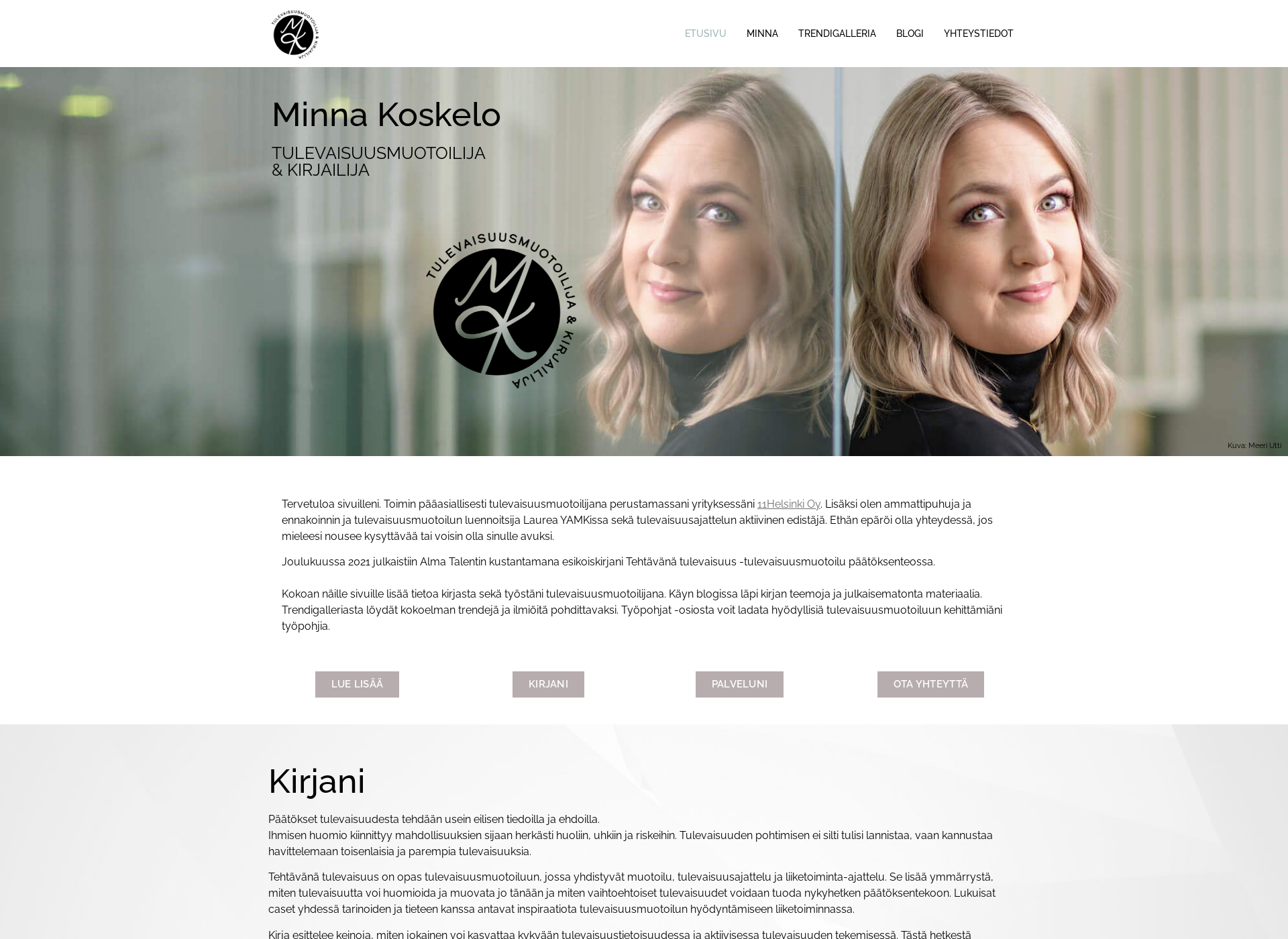 Skärmdump för minnakoskelo.fi