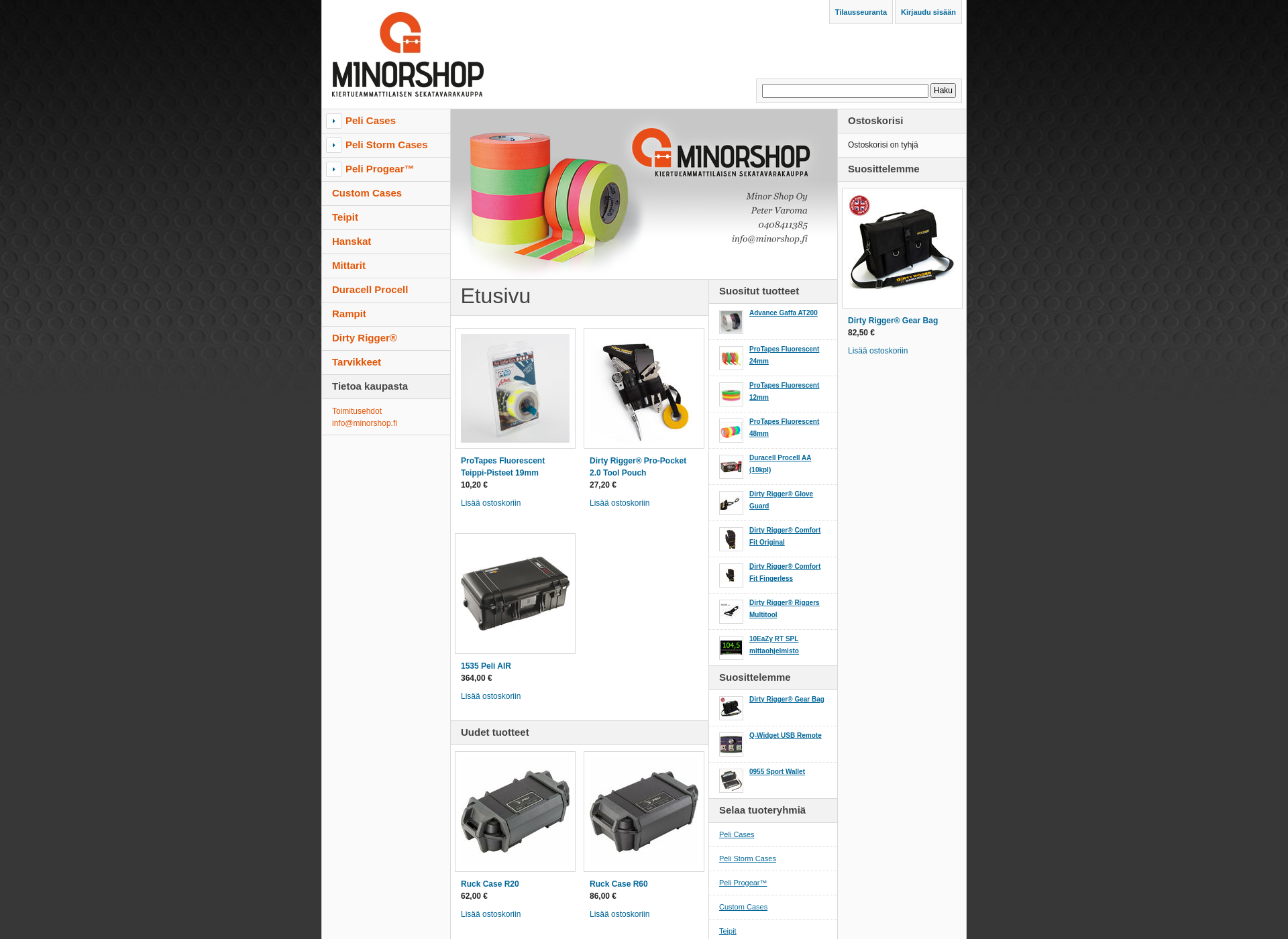 Screenshot for minorshop.fi