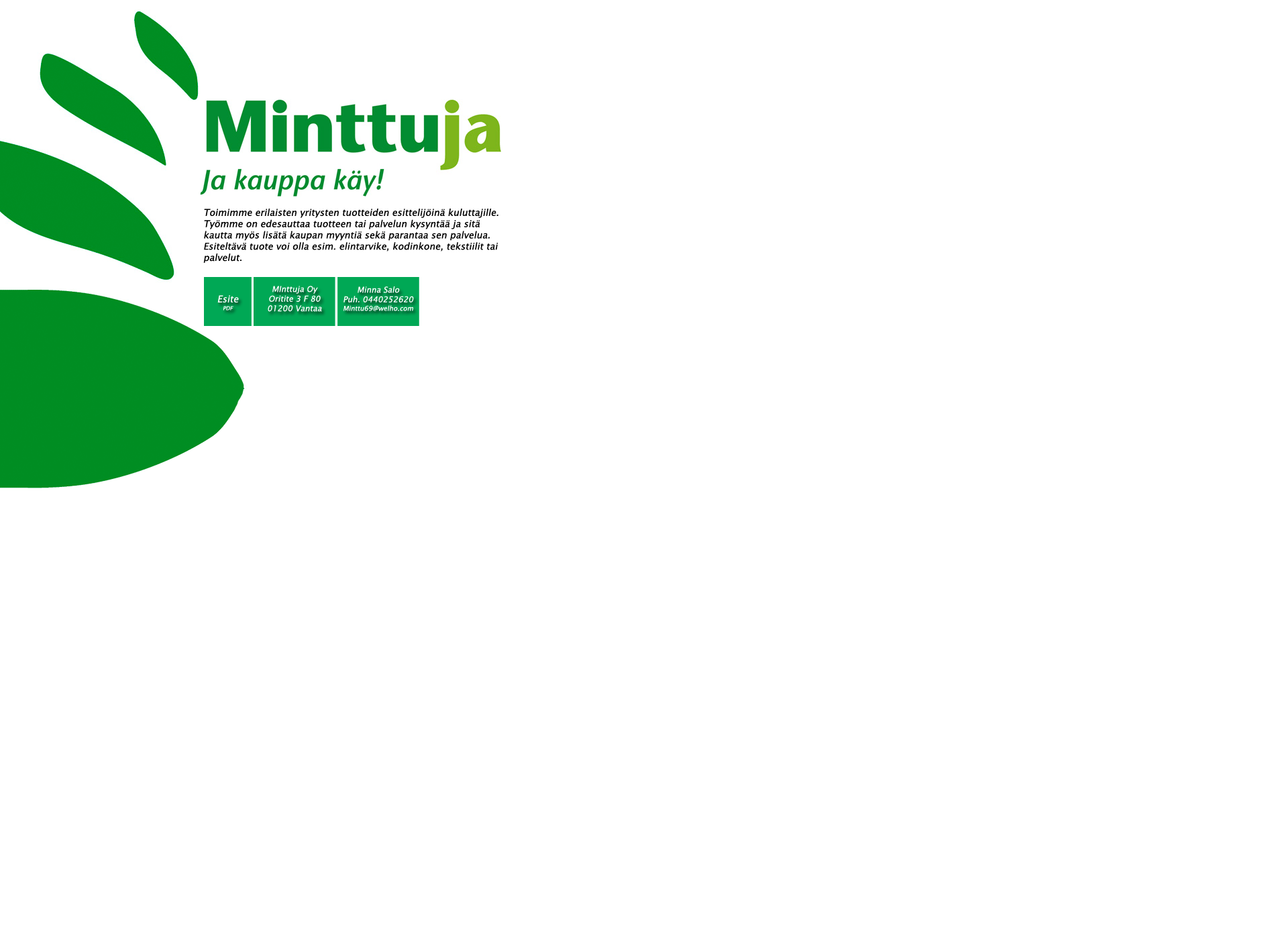Screenshot for minttuja.fi