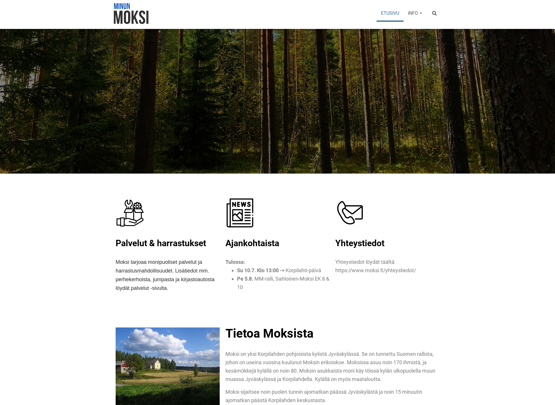 Screenshot for minunmoksi.fi