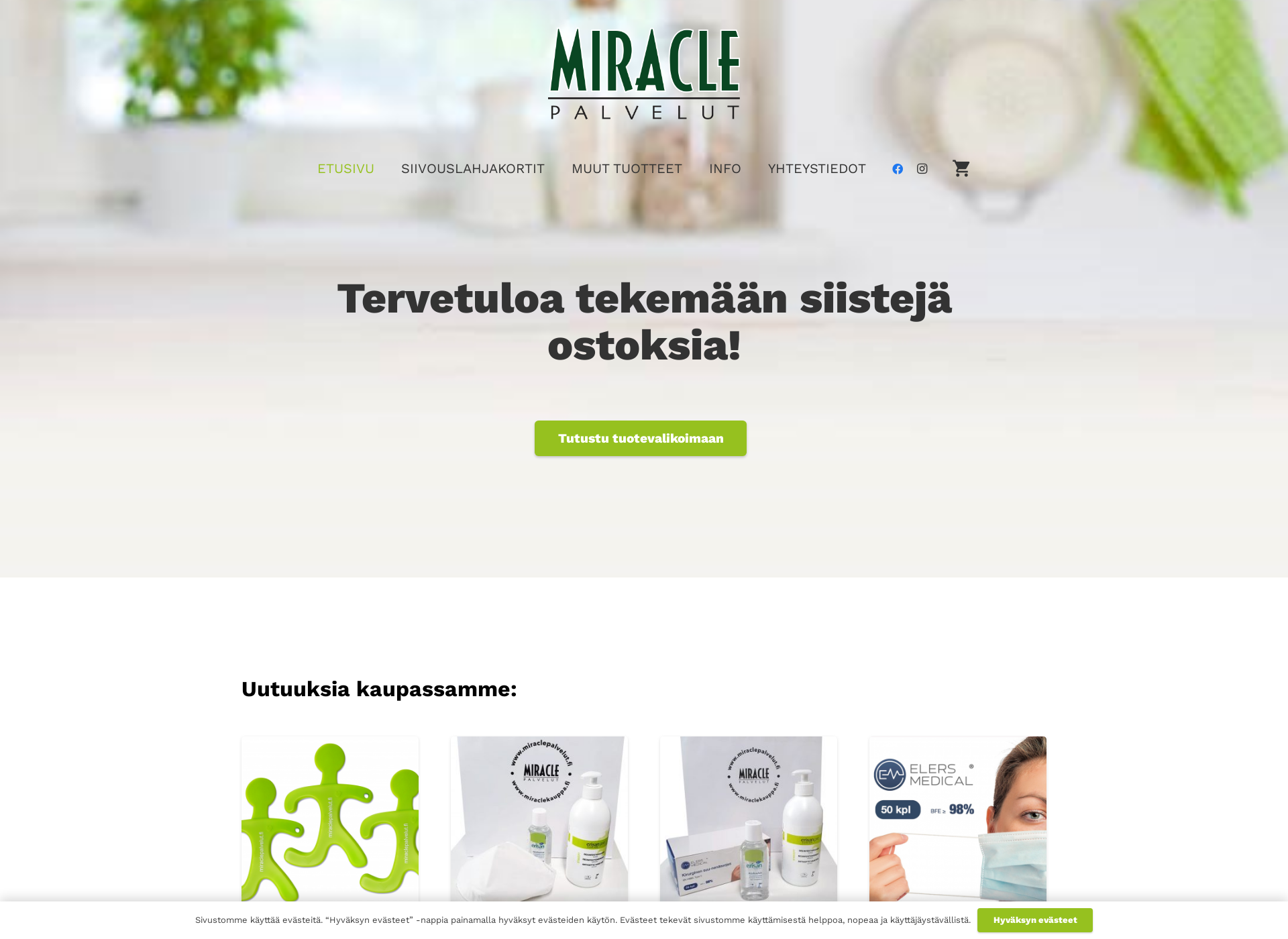 Screenshot for miraclekauppa.fi