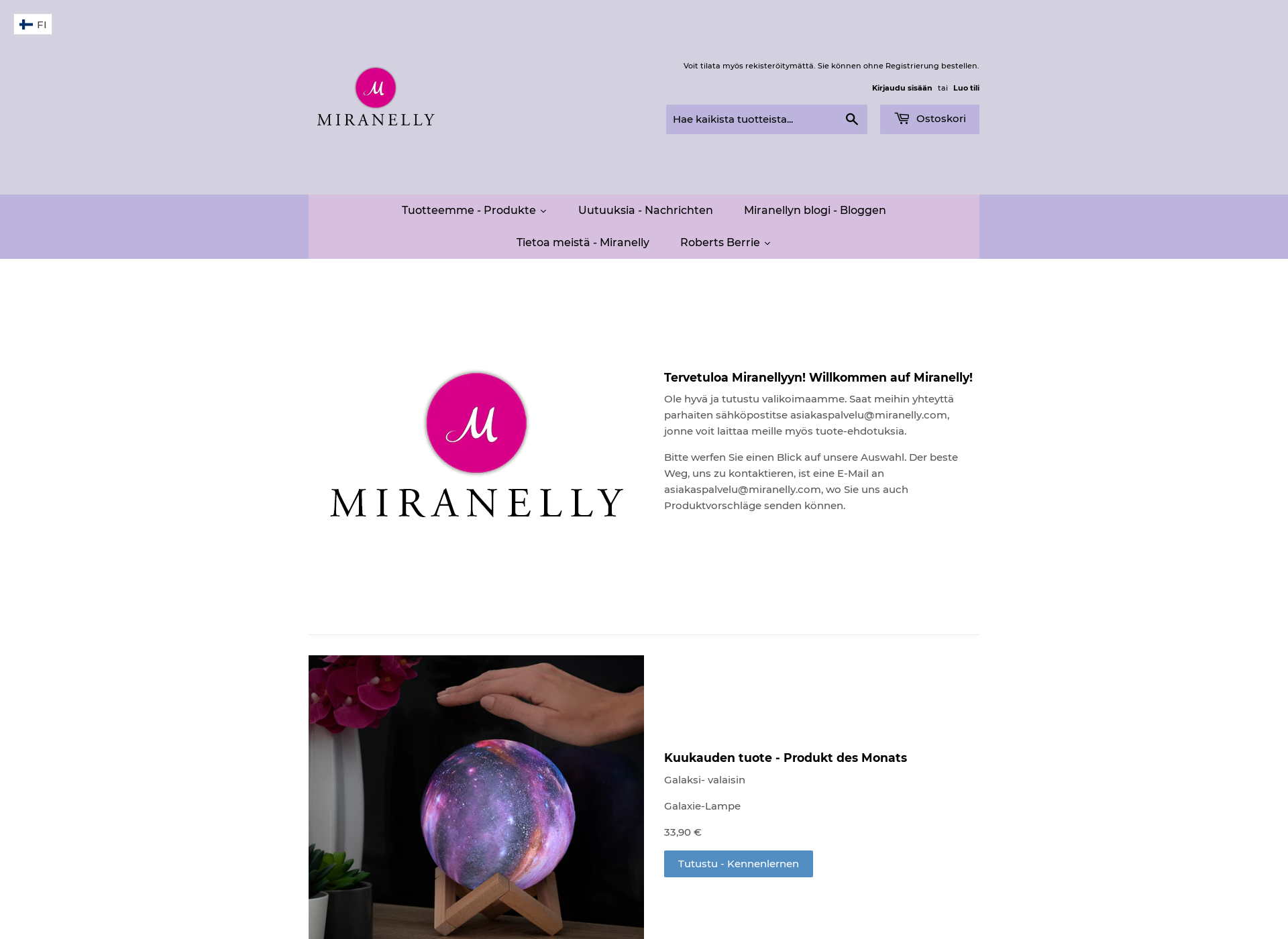Screenshot for miranelly.com