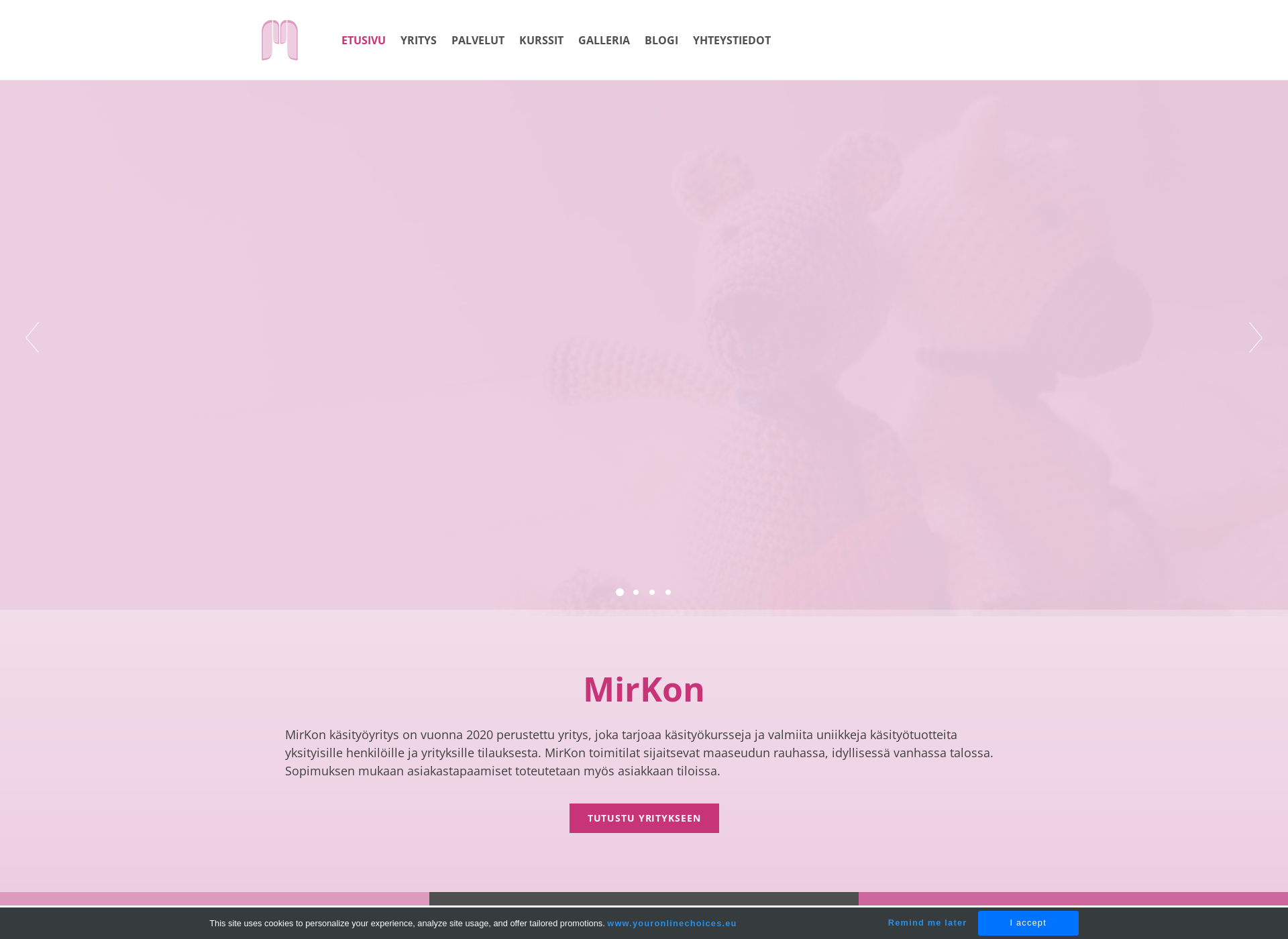 Skärmdump för mirkonin.fi