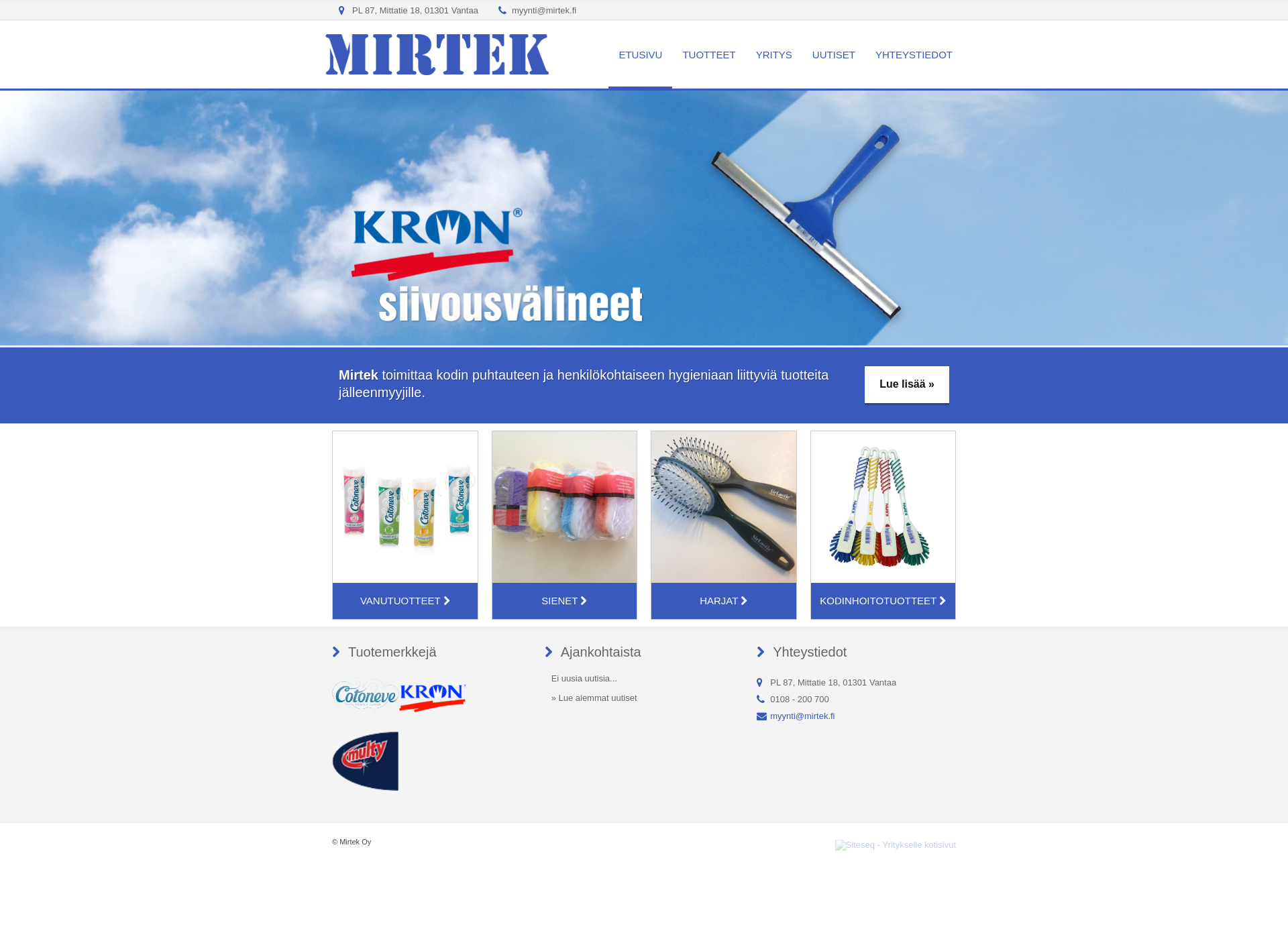 Screenshot for mirtek.fi