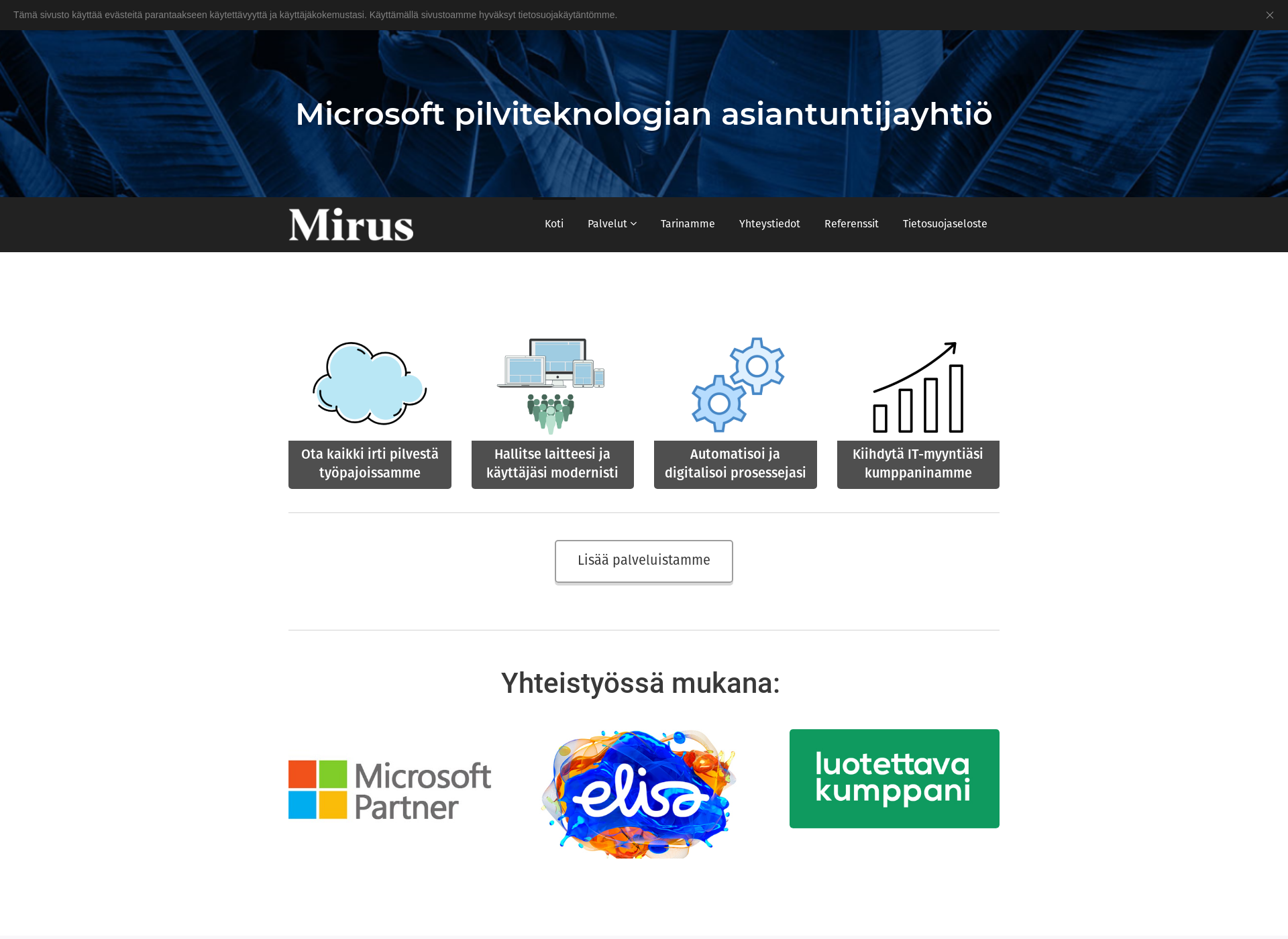 Screenshot for mirus.fi