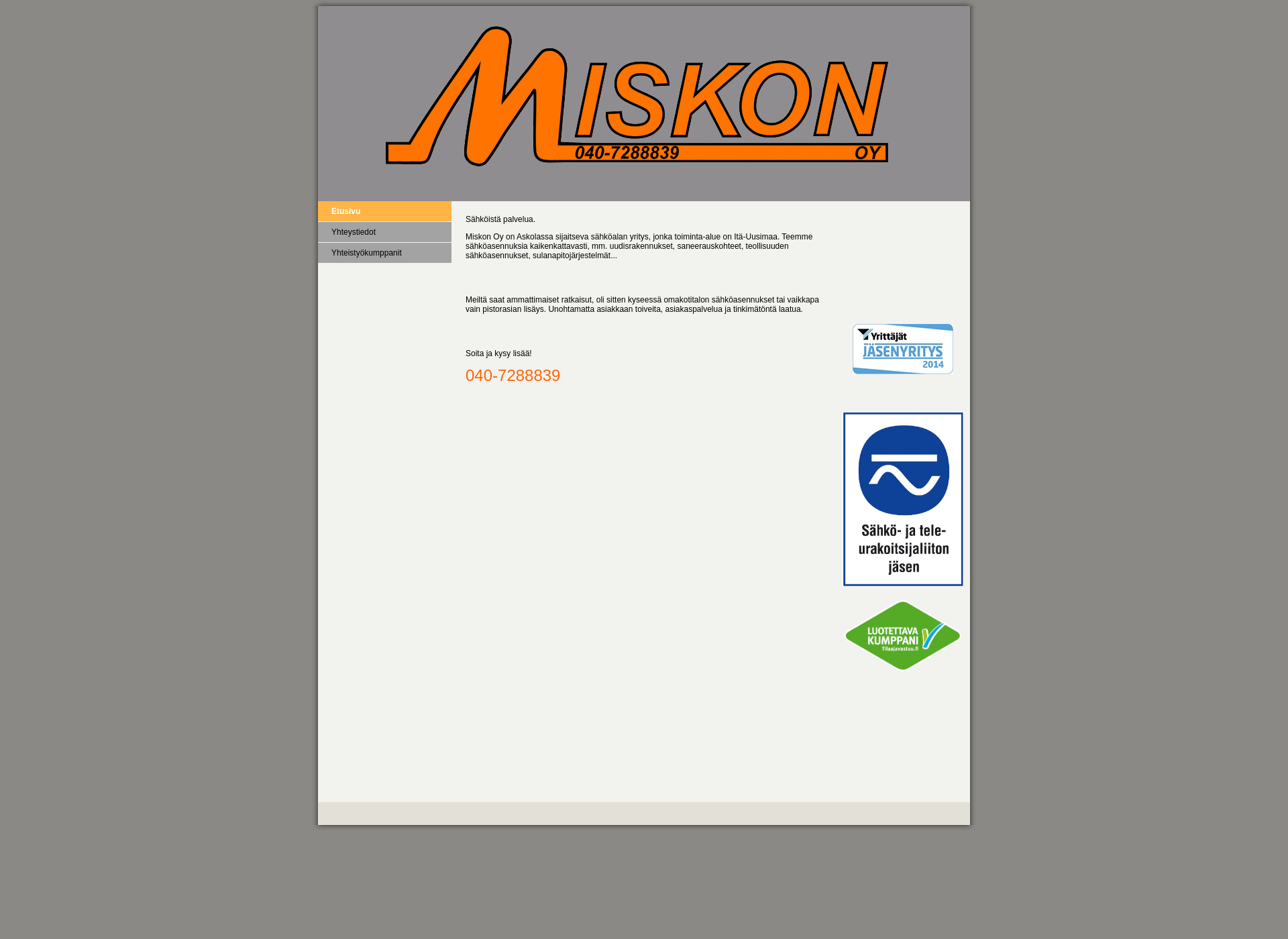Screenshot for miskon.fi