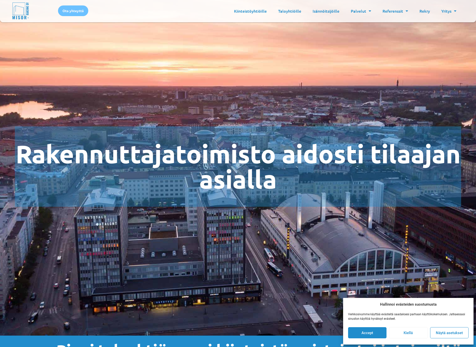 Skärmdump för misorrakenne.fi