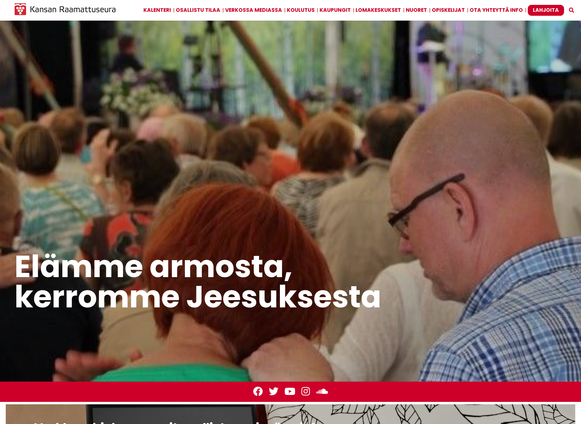 Skärmdump för missio.fi