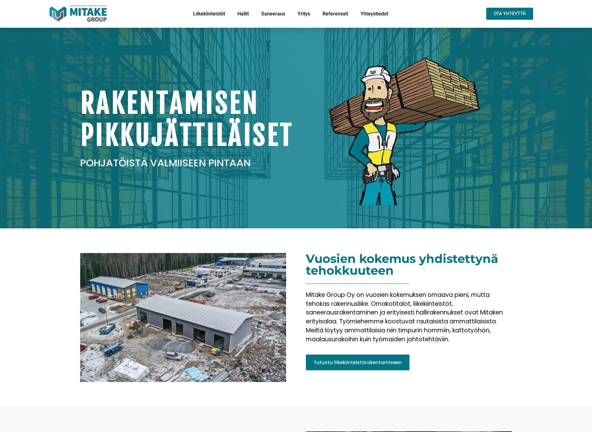 Skärmdump för mitake.fi