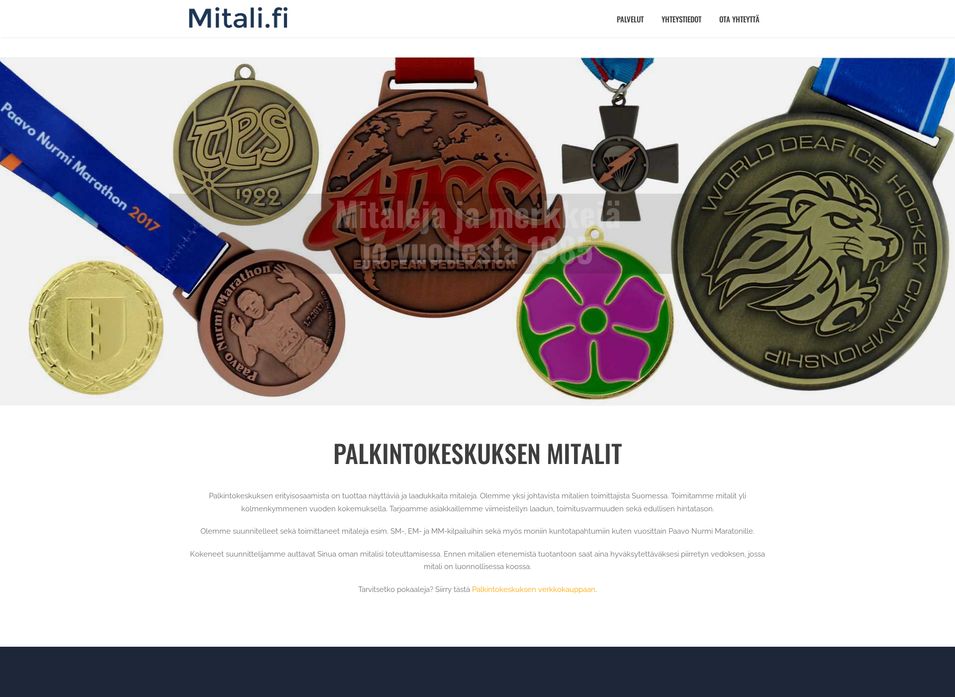 Screenshot for mitali.fi