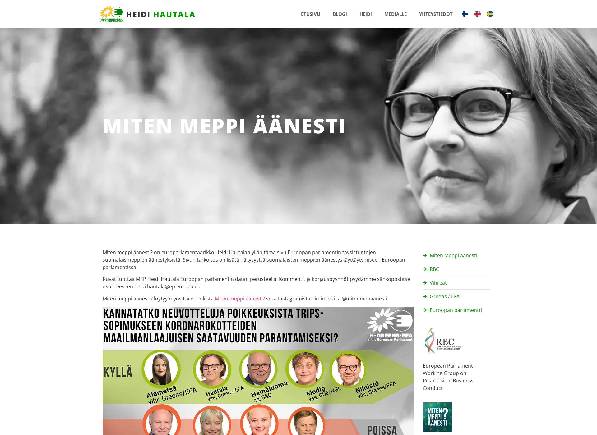 Screenshot for mitenmeppiaanesti.fi