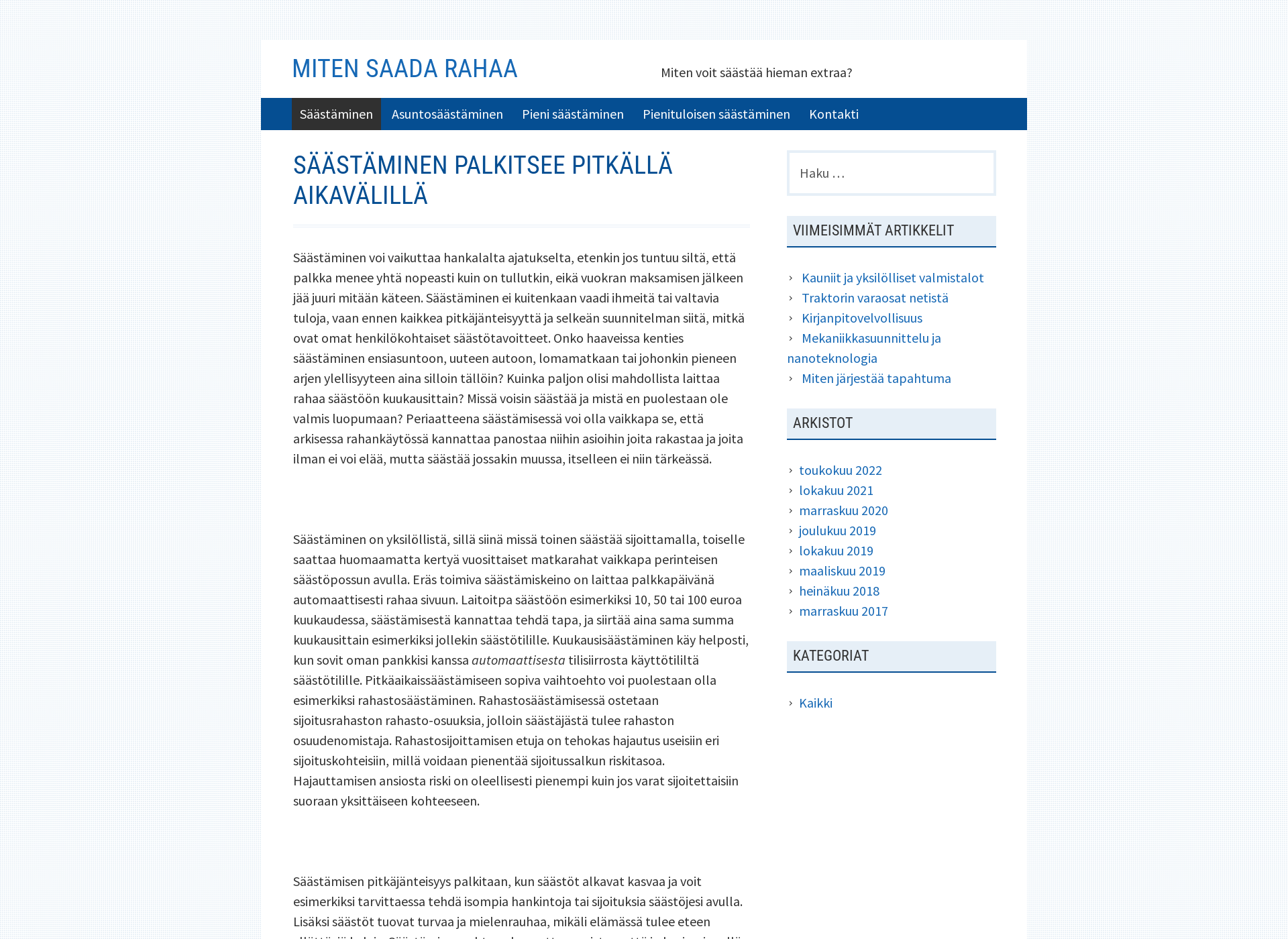 Screenshot for mitensaadarahaa.fi