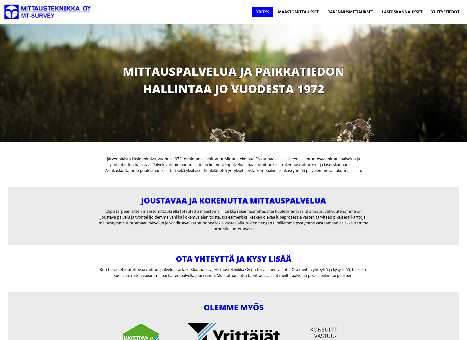 Screenshot for mittaustekniikka.fi
