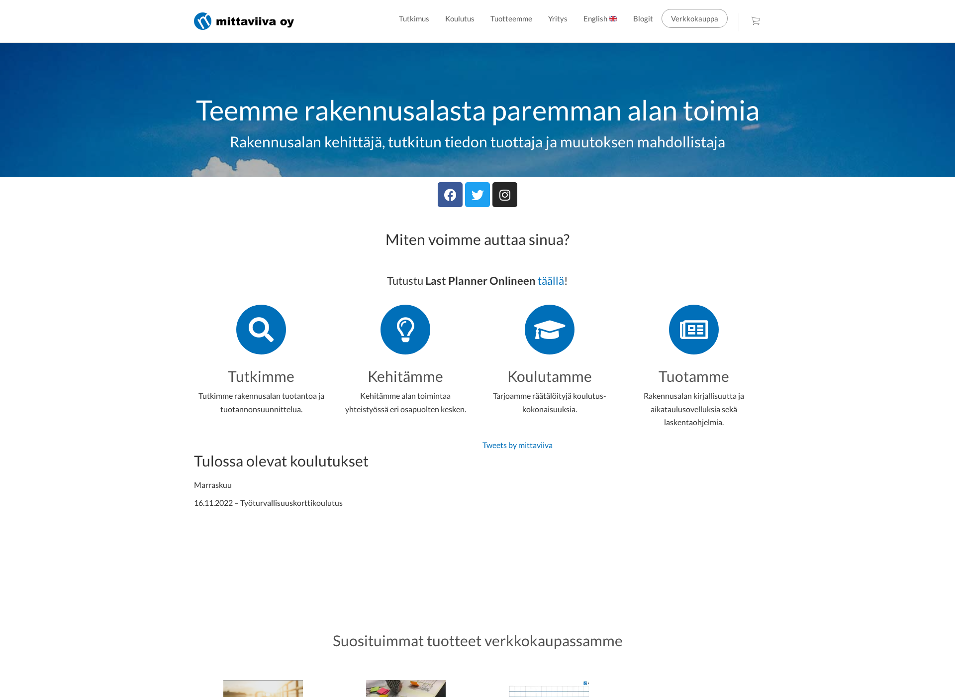Skärmdump för mittaviiva.fi