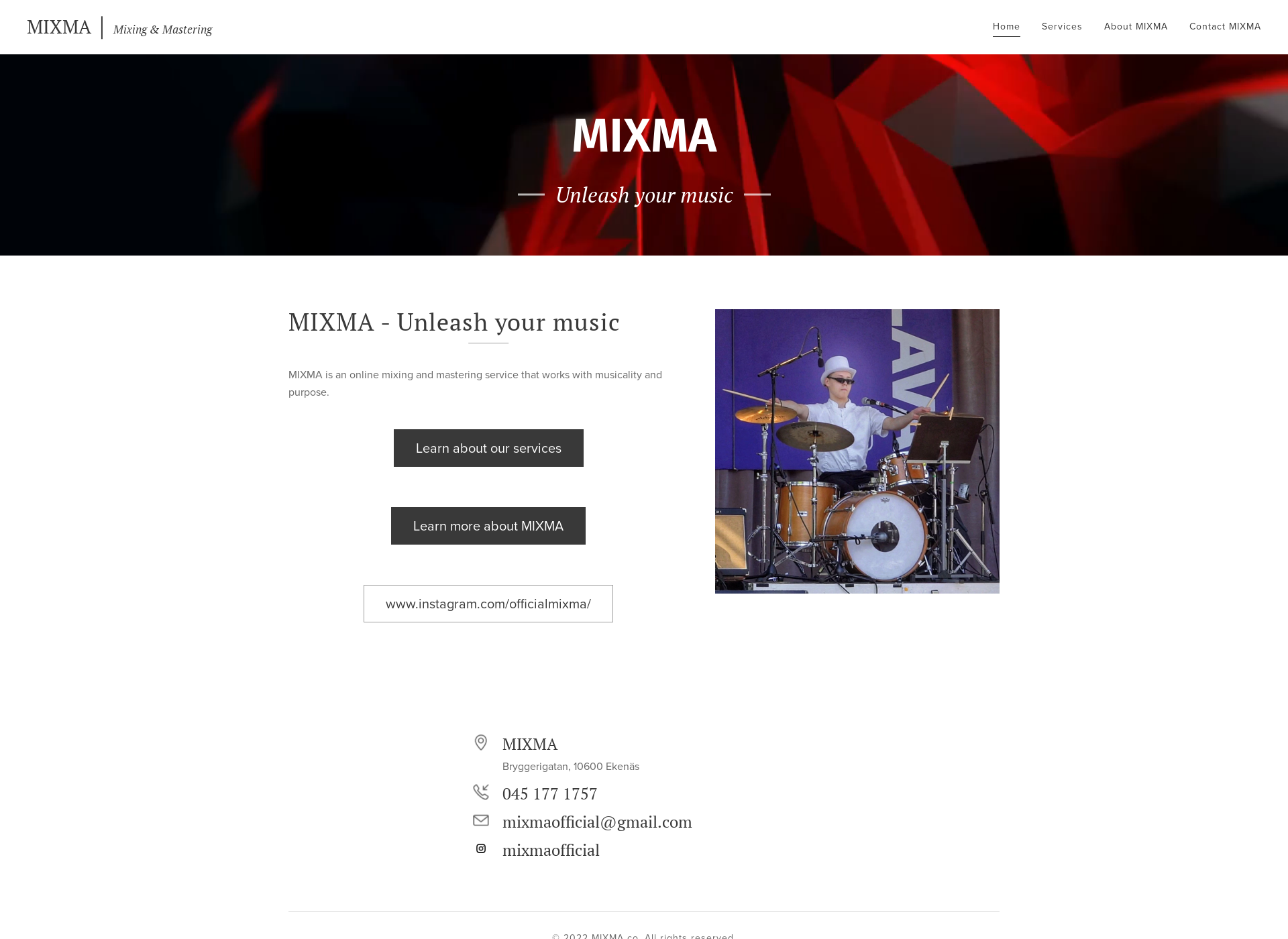 Skärmdump för mixma.fi
