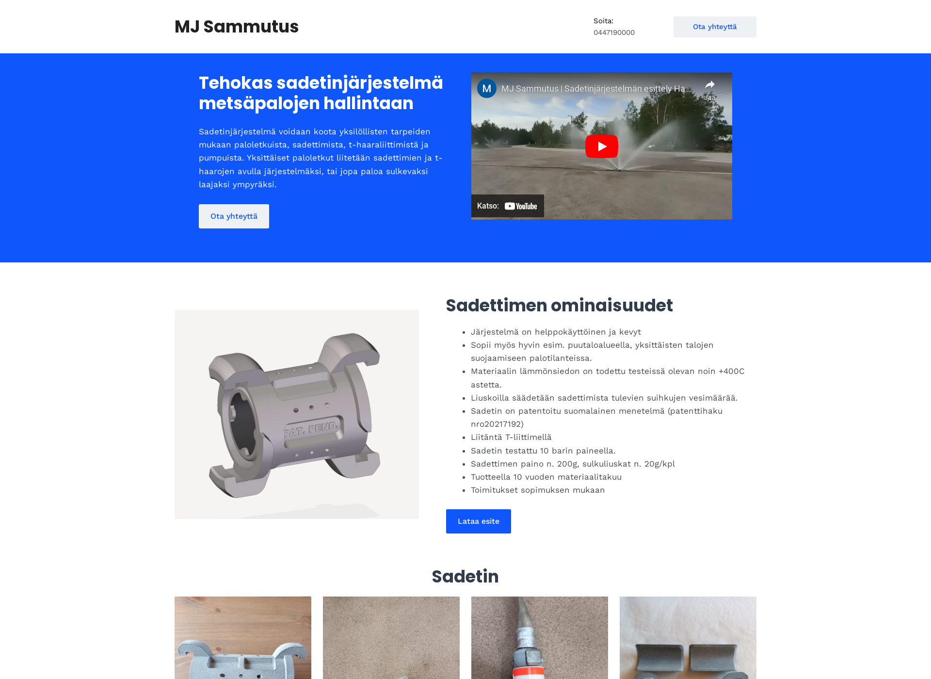 Screenshot for mjsammutus.fi