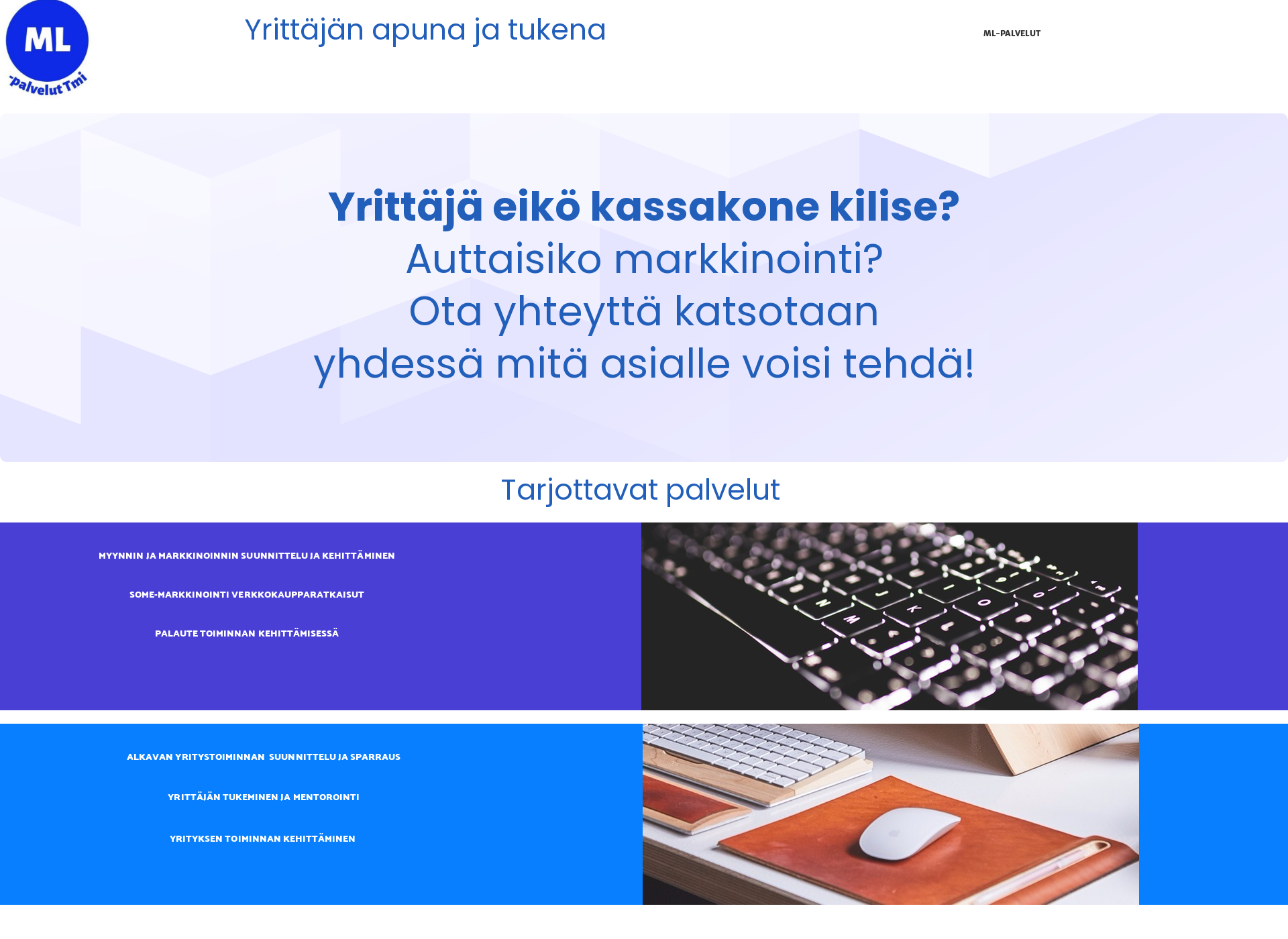 Skärmdump för mlpalvelut.fi