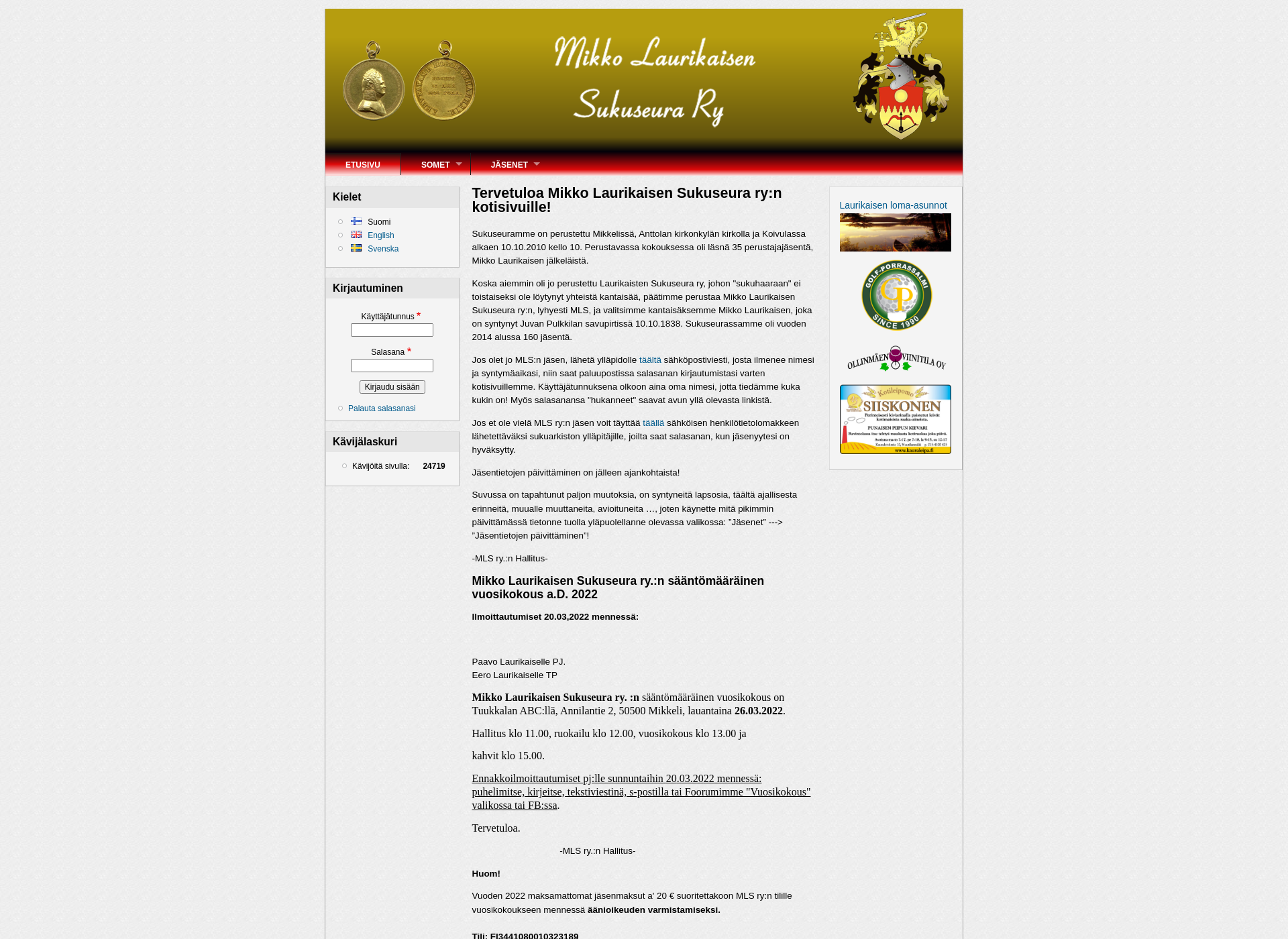 Screenshot for mls-ry.fi