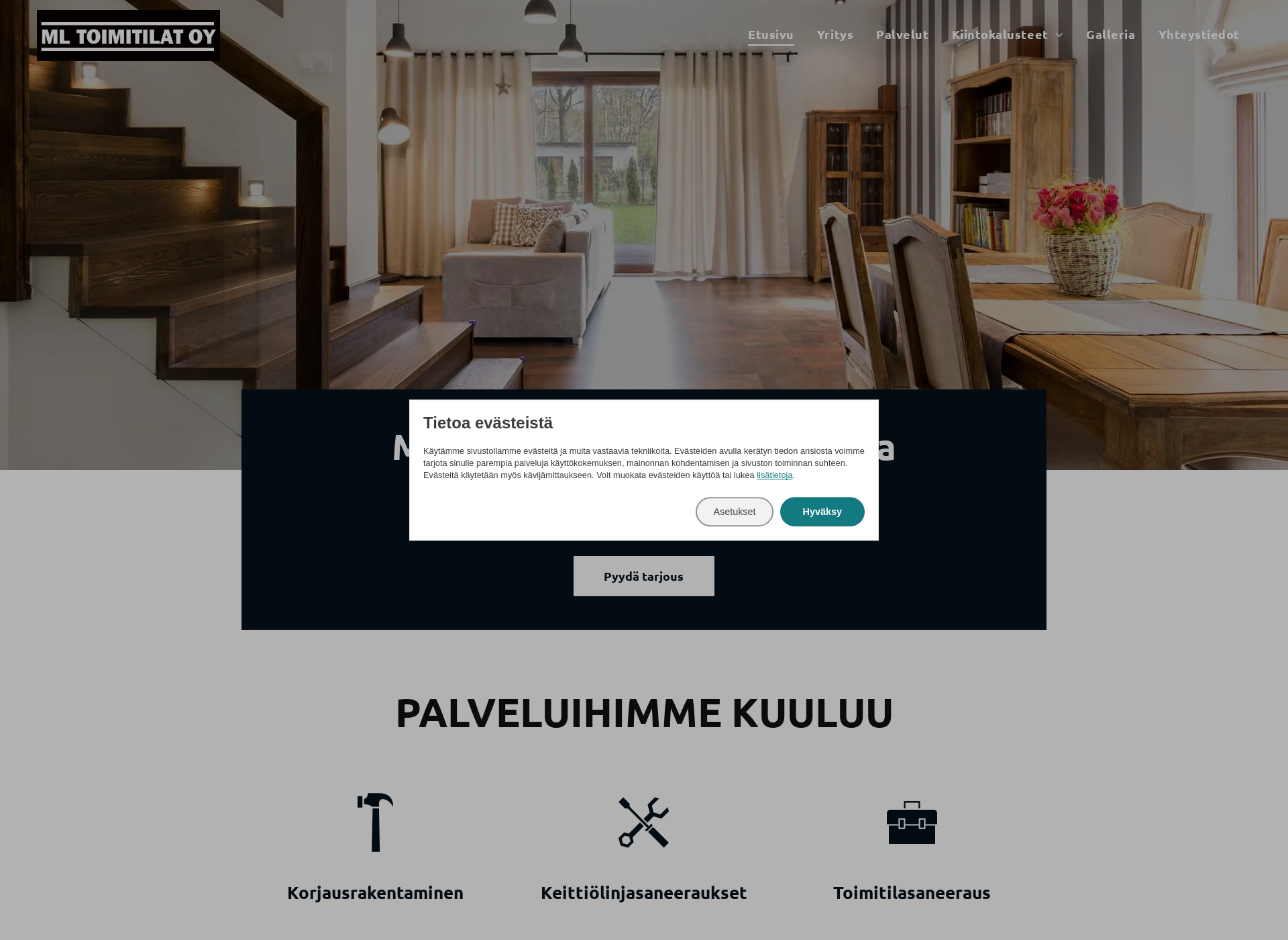 Screenshot for mltoimitilat.fi