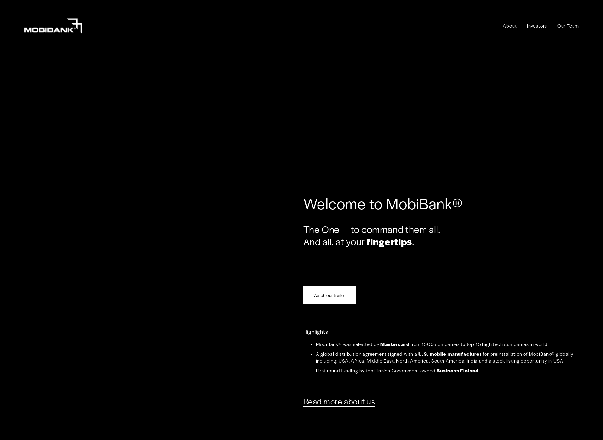 Skärmdump för mobibank.fi