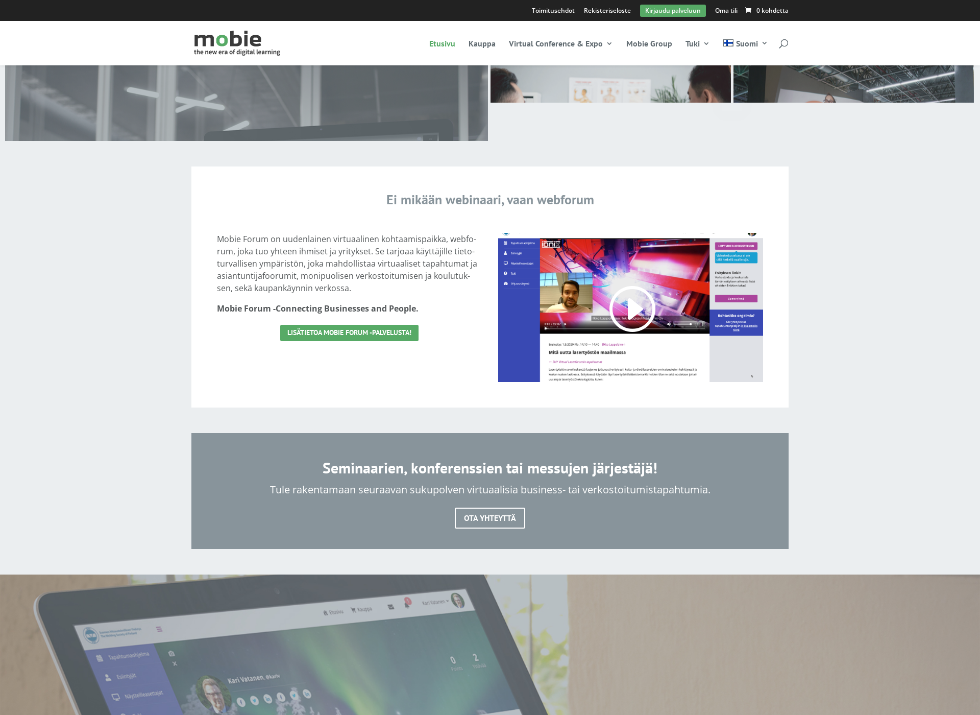 Skärmdump för mobieproject.fi