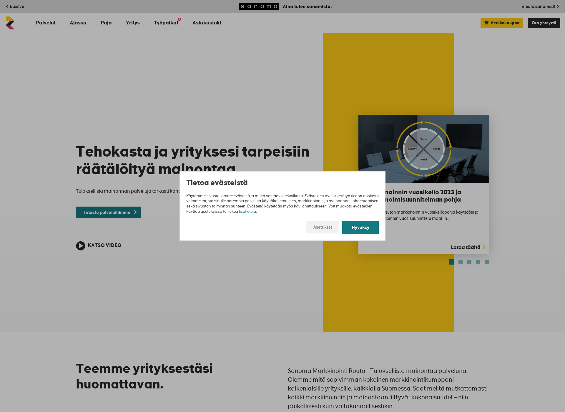 Screenshot for mobiilimarkkinointirouta.fi