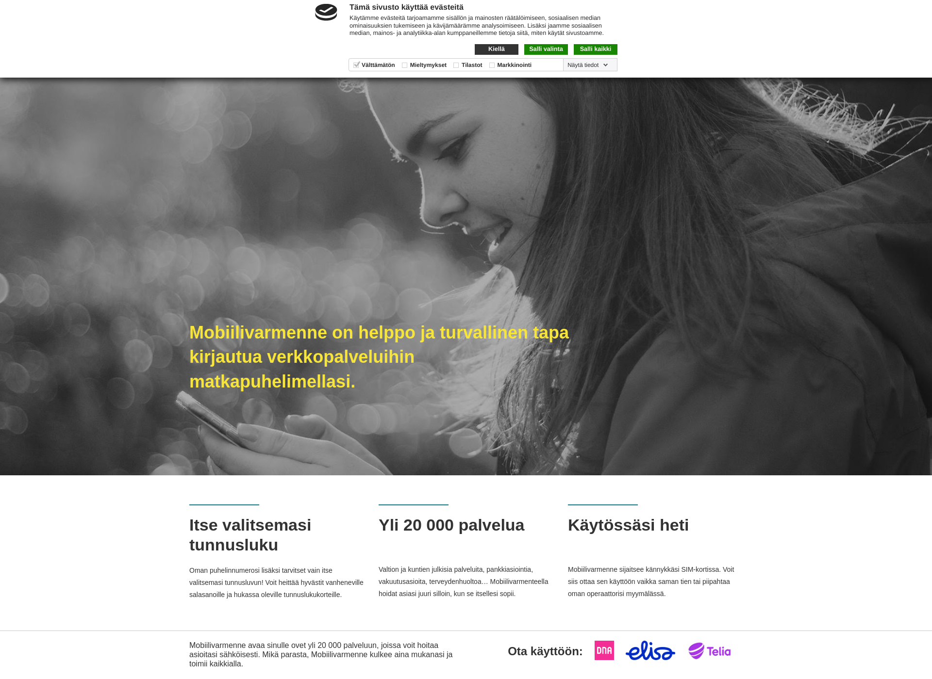 Screenshot for mobiilivarmenne.fi