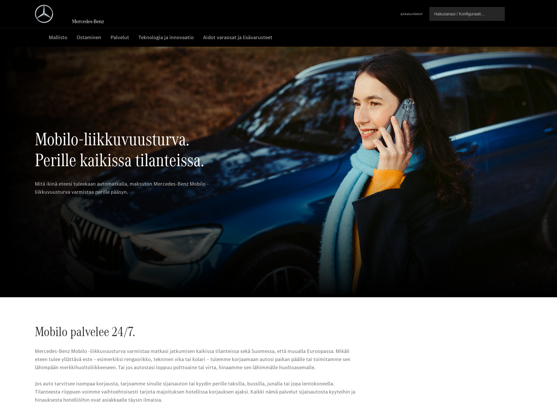 Skärmdump för mobilo.fi