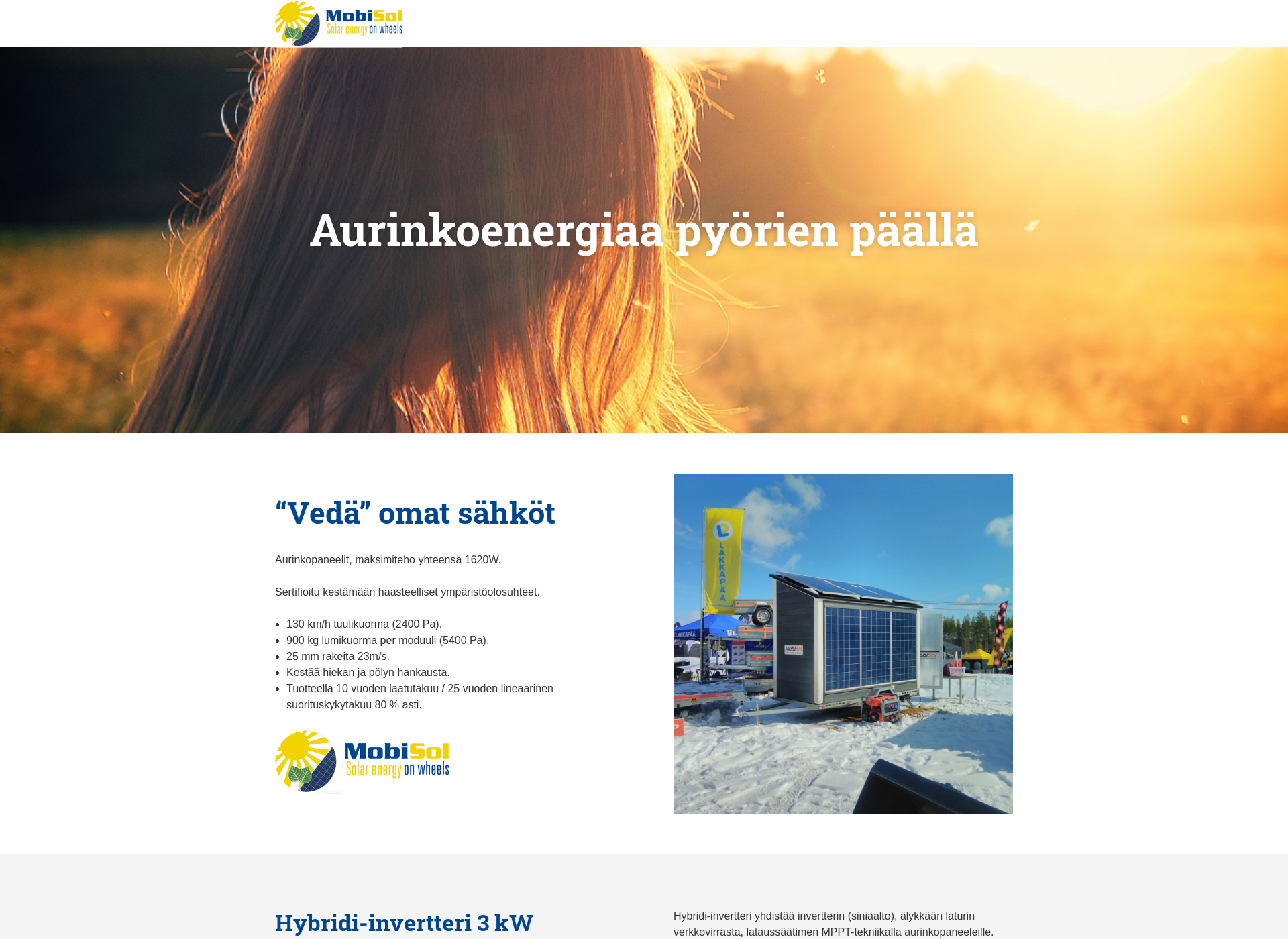 Skärmdump för mobisol.fi