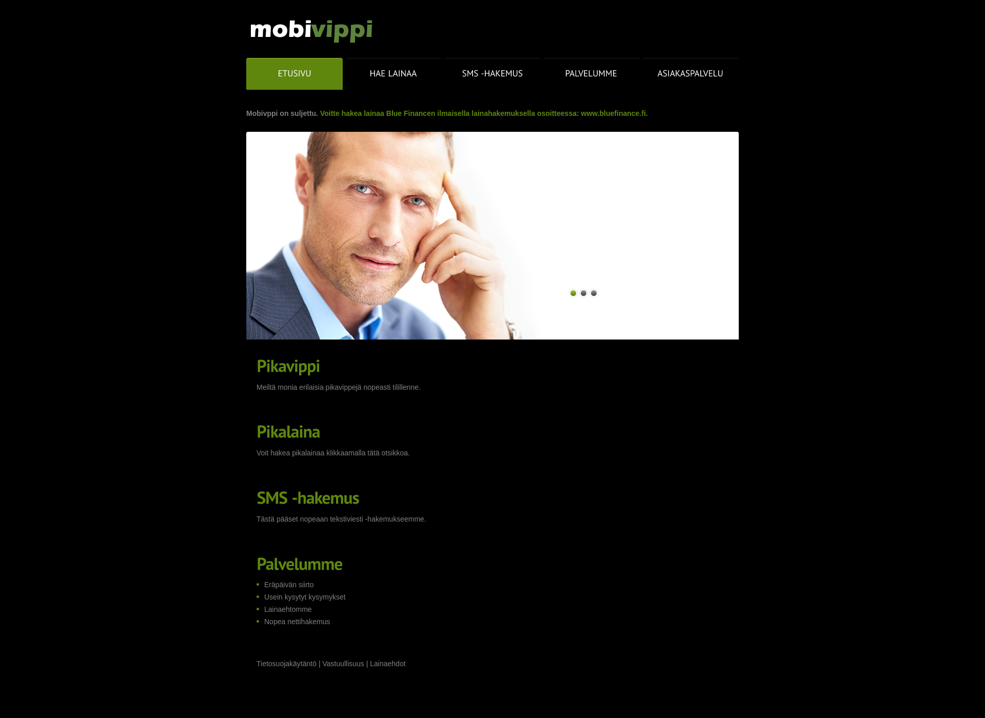 Screenshot for mobivippi.fi