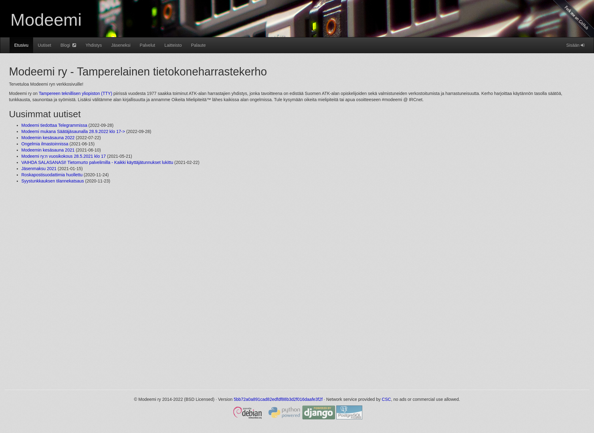 Screenshot for modeemi.fi