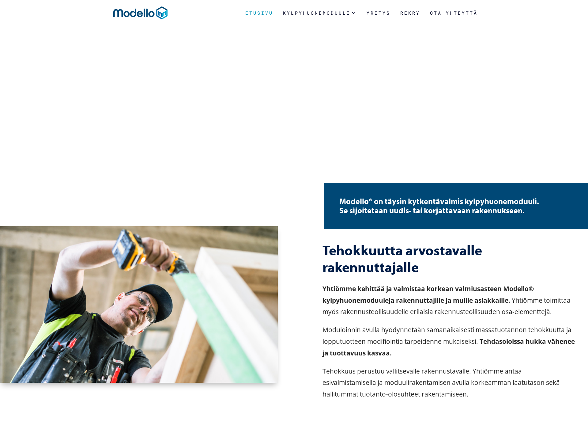 Skärmdump för modello.fi