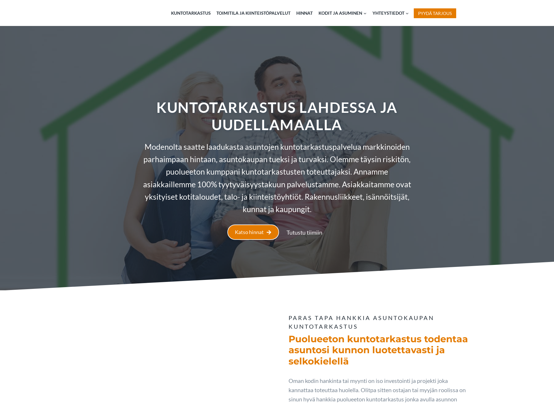 Skärmdump för modeno.fi
