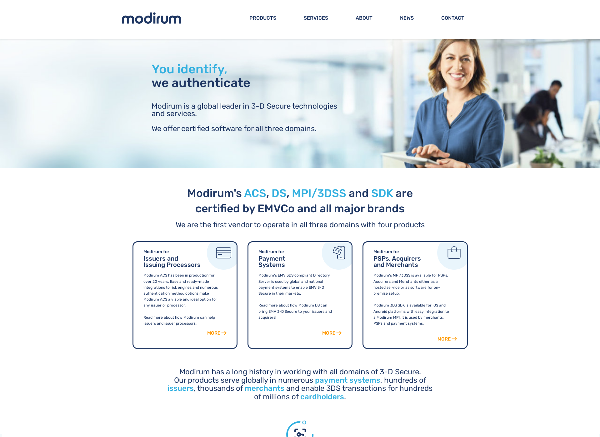 Screenshot for modirum.com