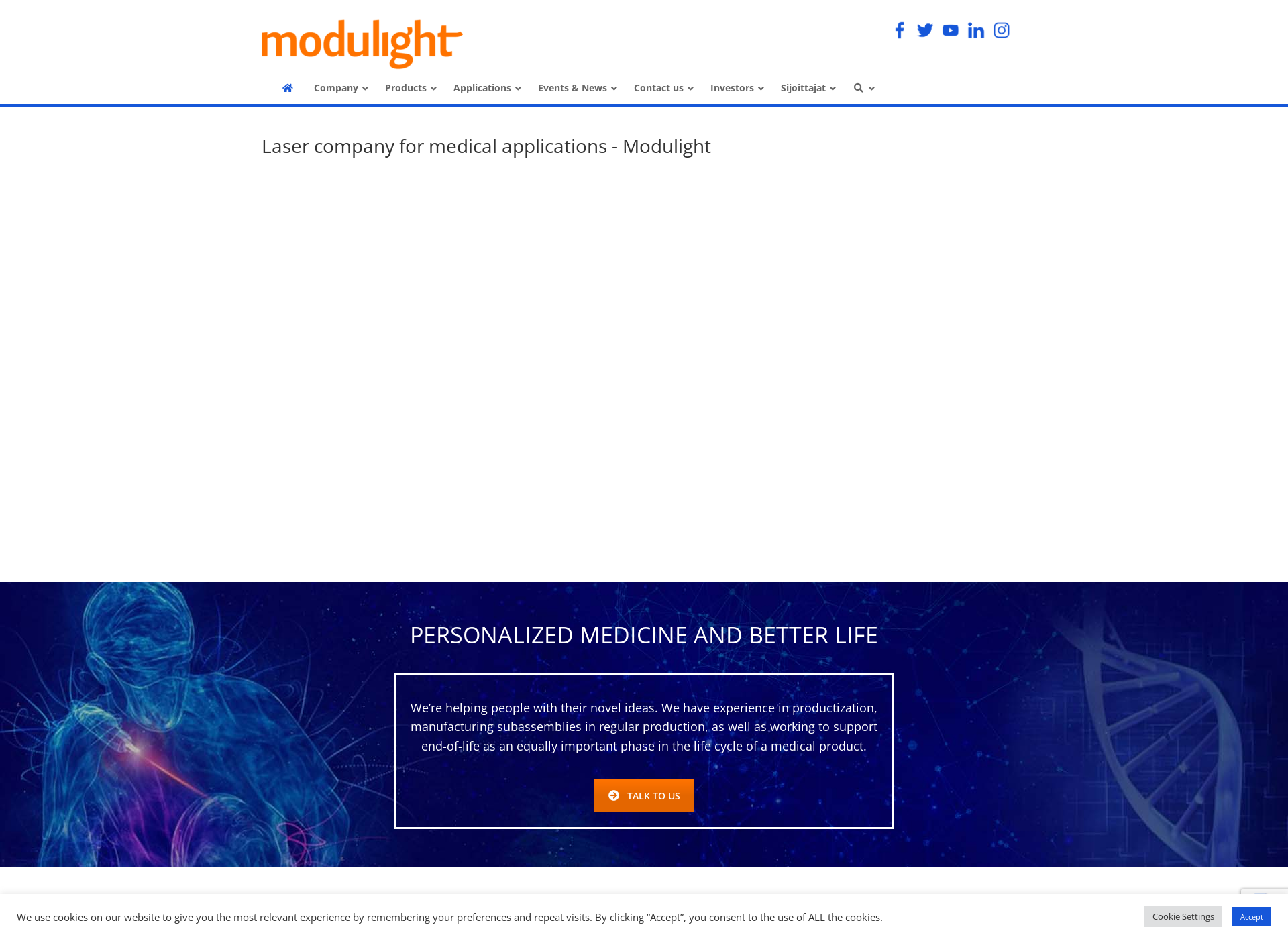 Skärmdump för modulight.com