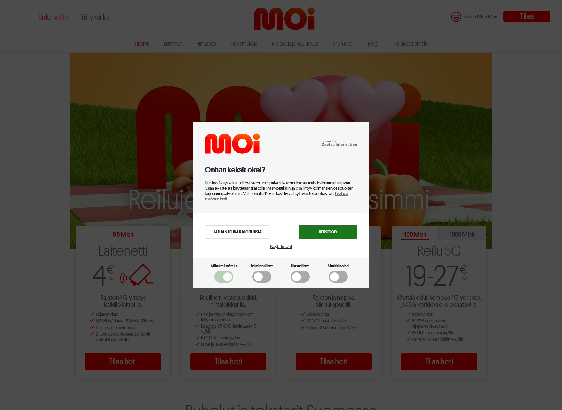 Screenshot for moimobile.fi