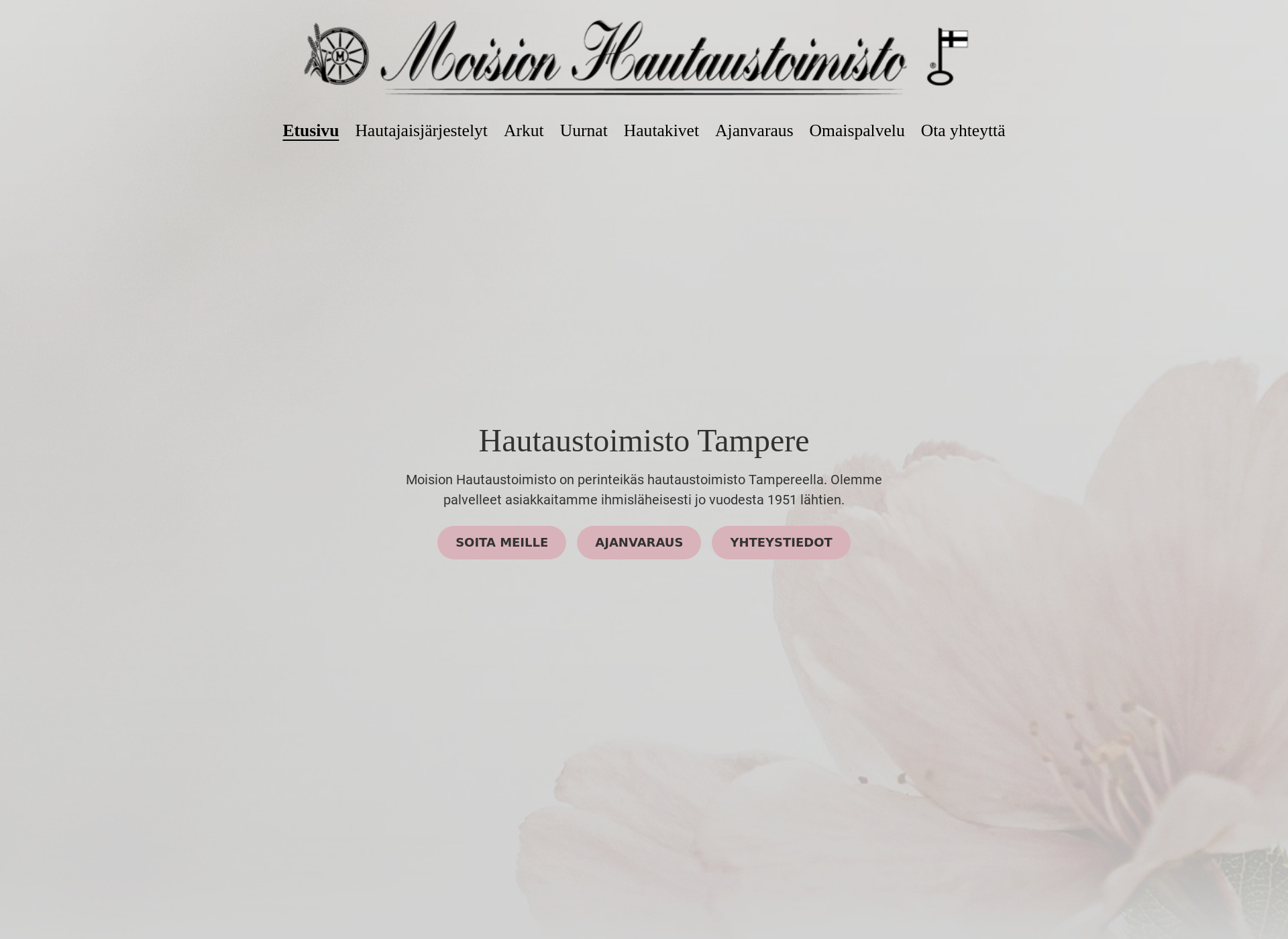 Skärmdump för moisionhautaustoimisto.fi