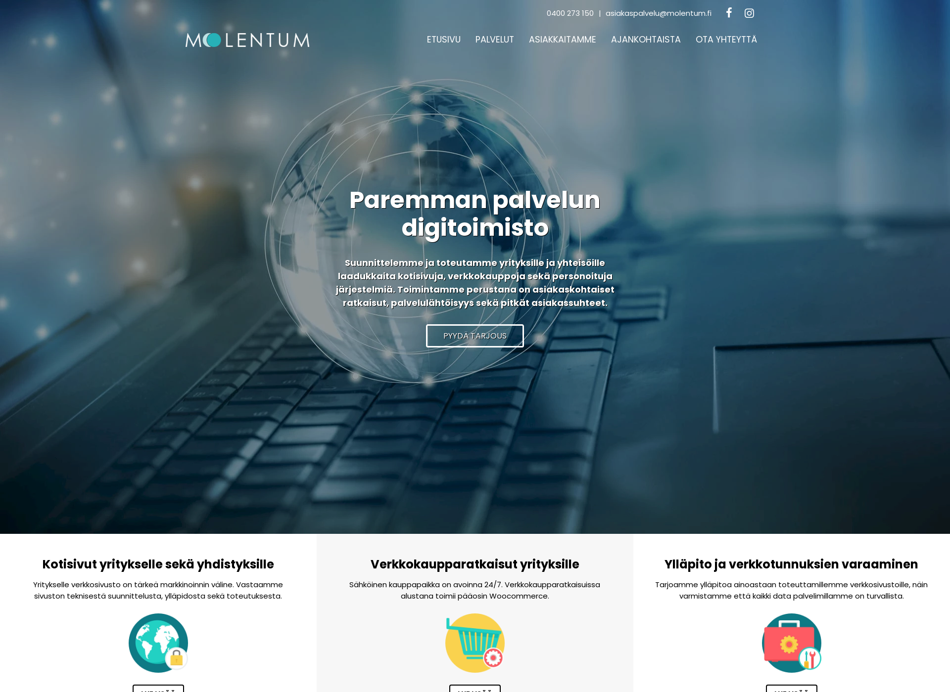 Screenshot for molentum.fi